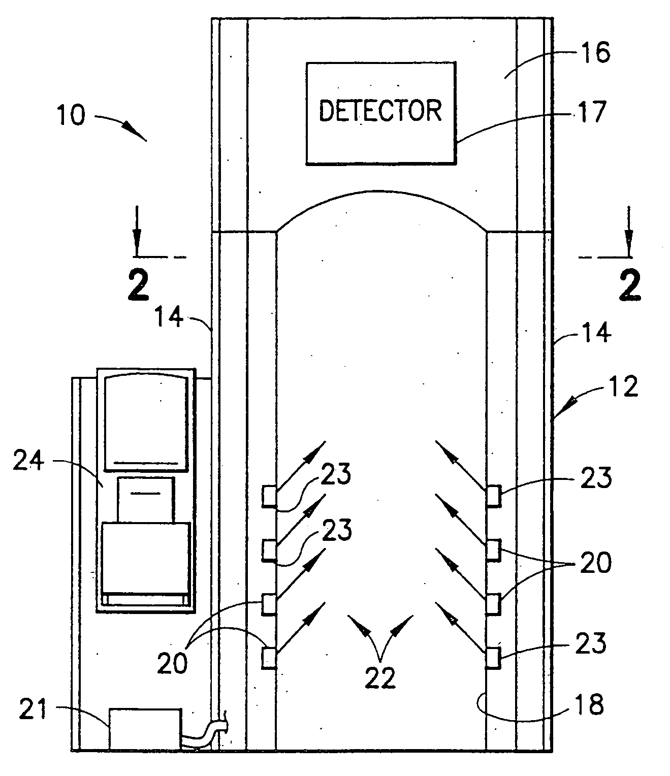 Portal trace detection systems for detection of imbedded particles