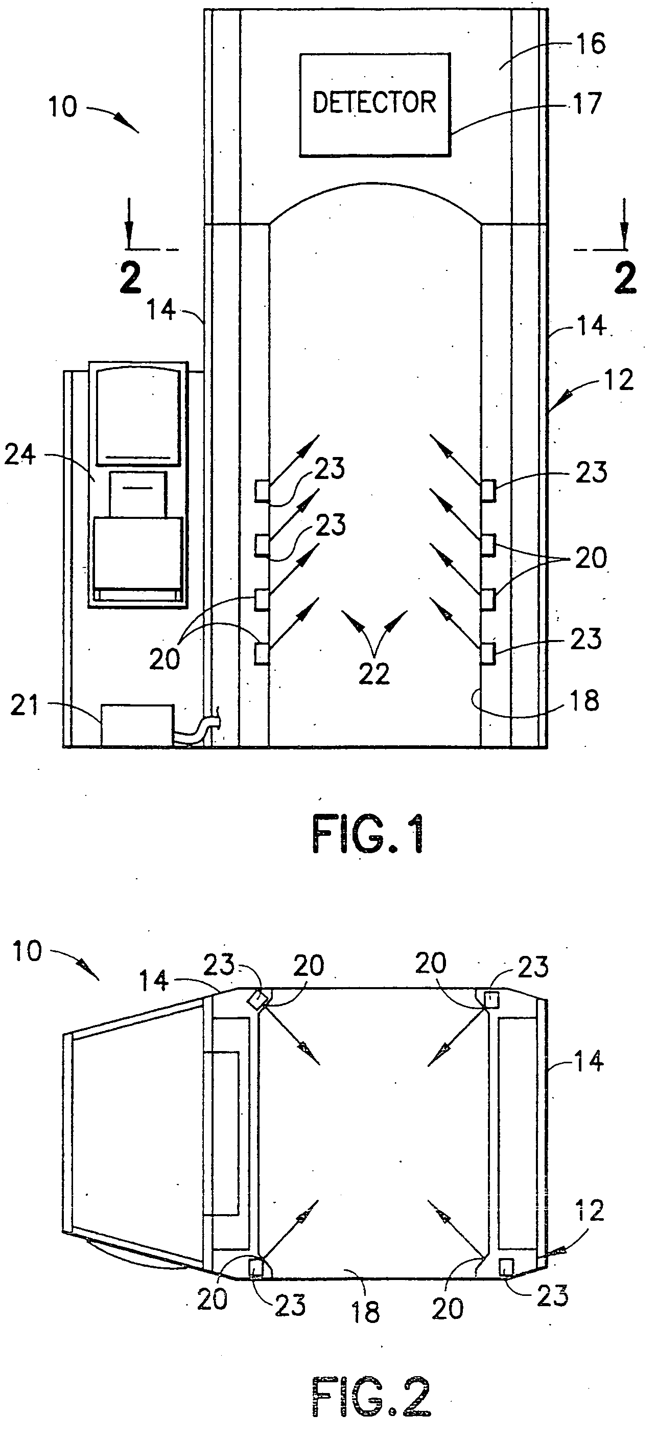 Portal trace detection systems for detection of imbedded particles