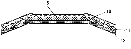 Fiber material ceiling wrapping for military vehicles and having purifying effect