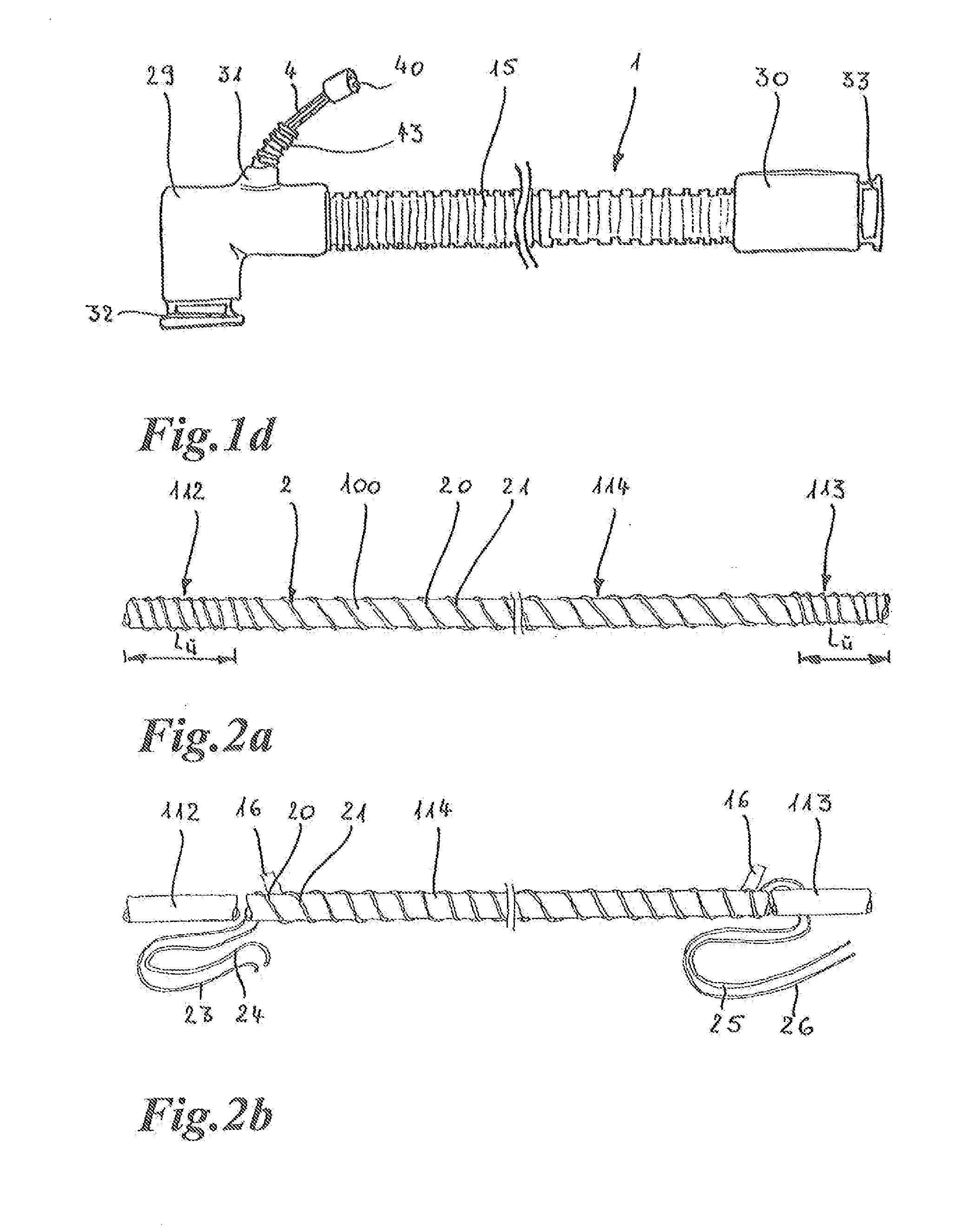 Heatable medium pipe and method for producing same