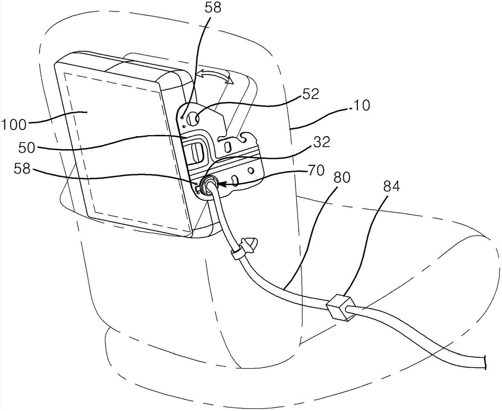 On-board display connecting device