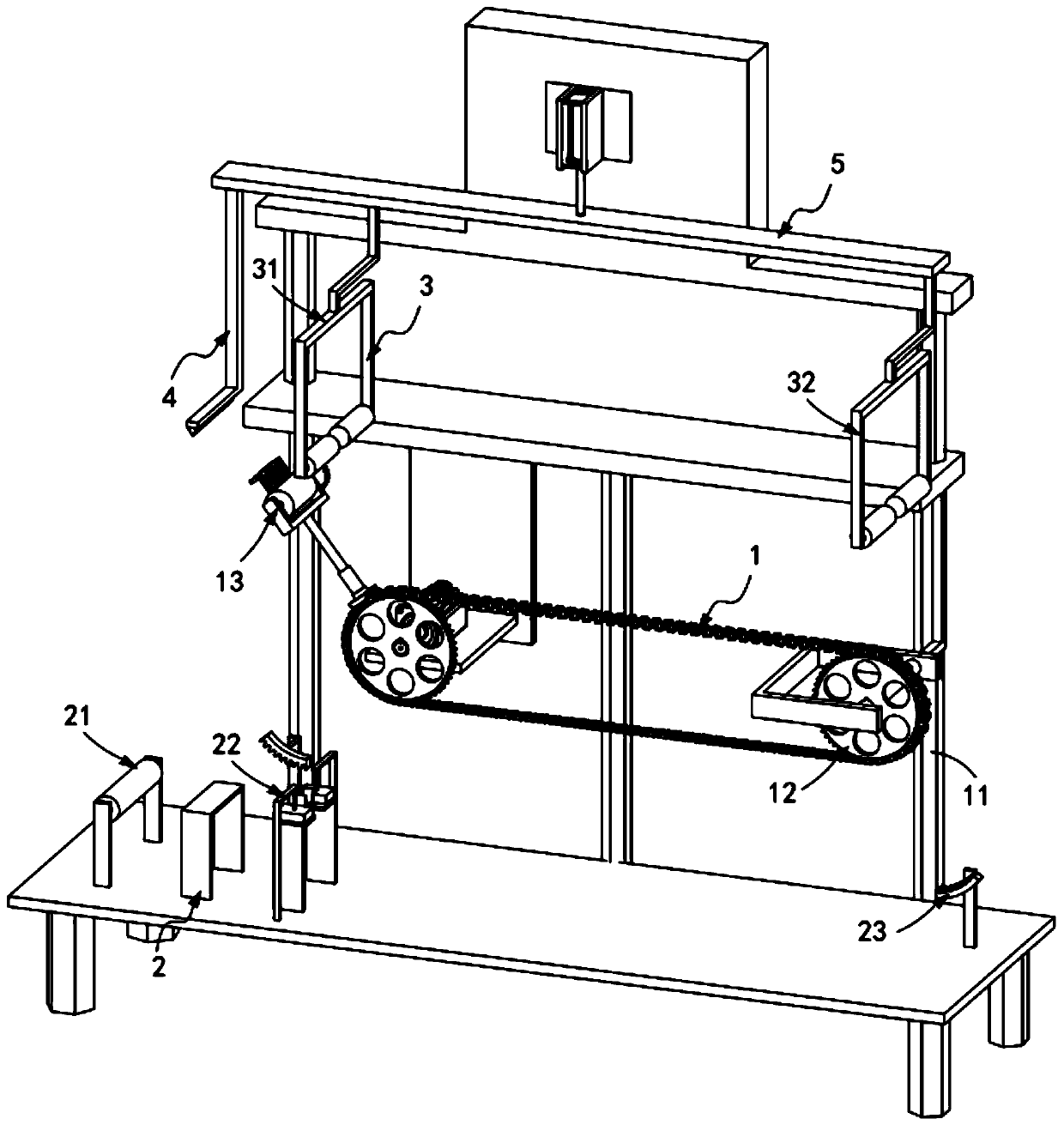 Automatic film laminating mechanism for film laminating machine