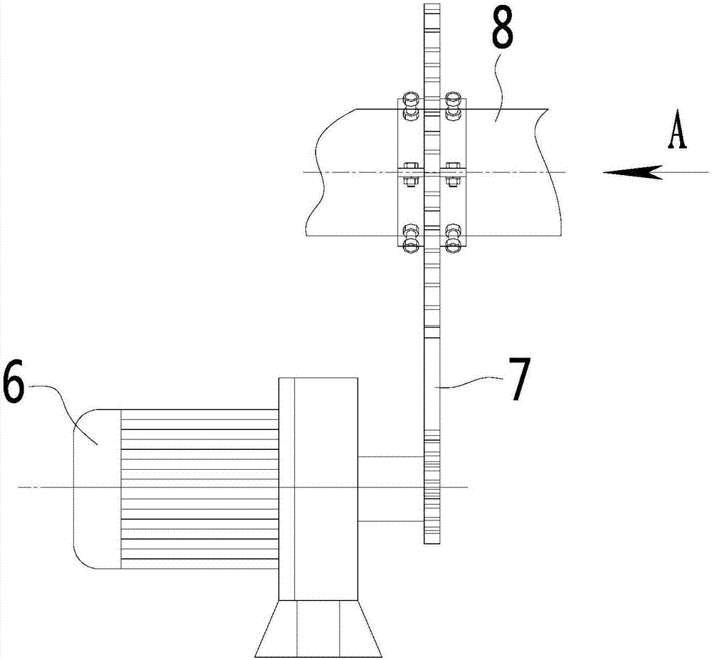 Online processing structure for main spindle bearing position of fan