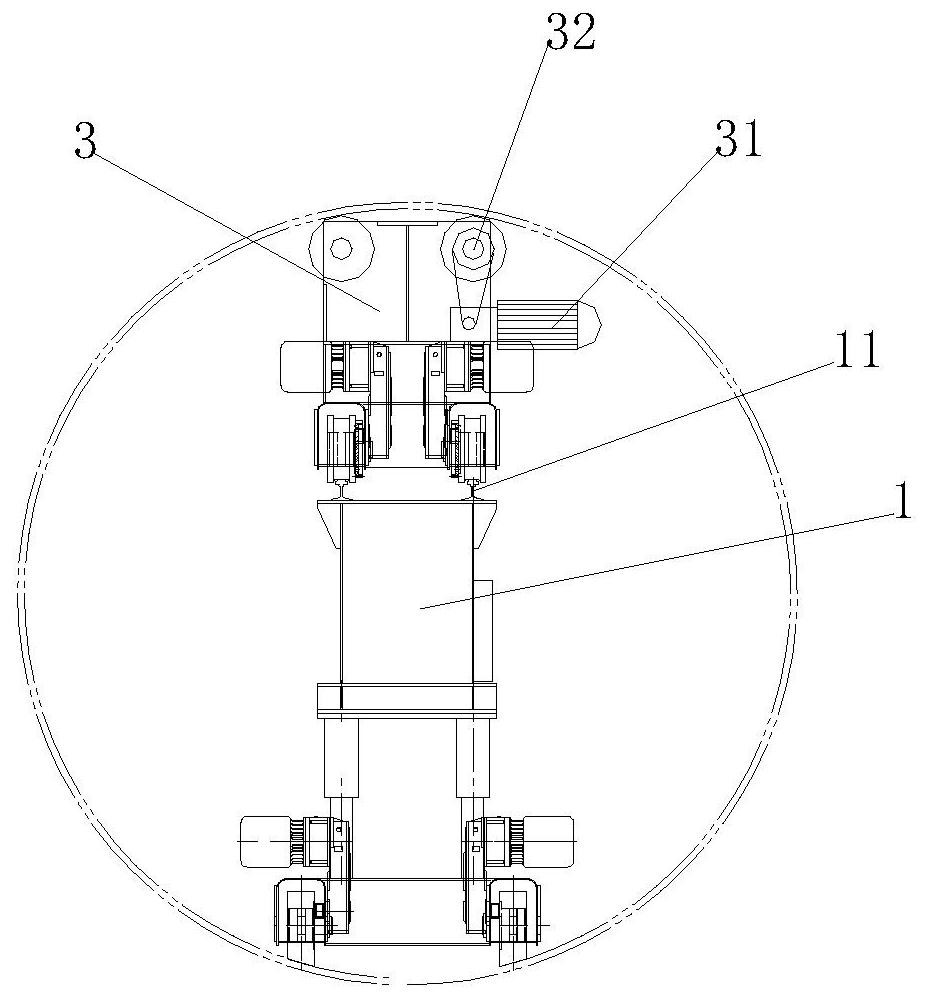 Hydraulic tunnel pipeline installation trolley, installation system and installation method