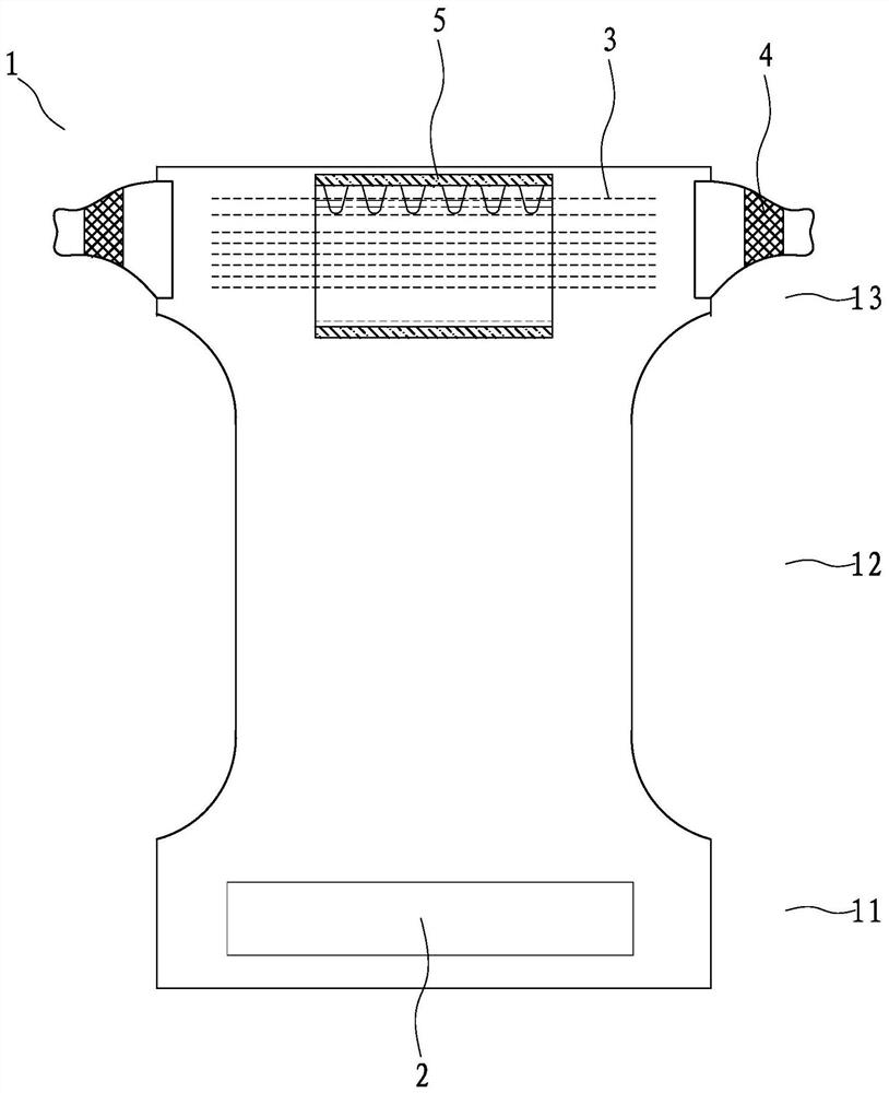 A kind of leash-proof baby diaper