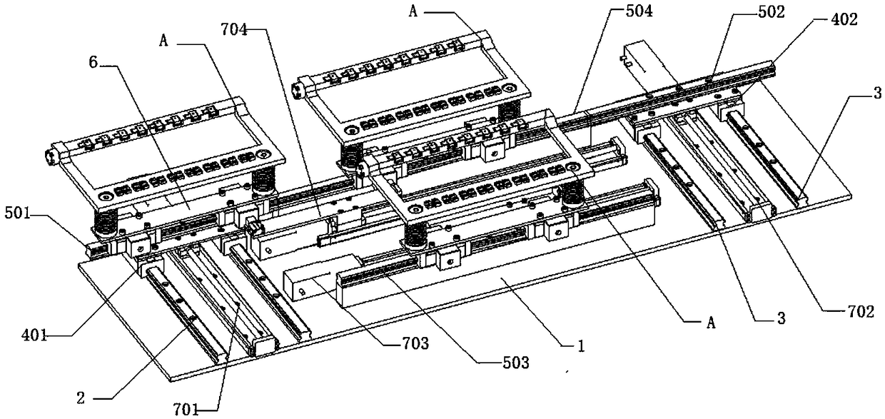 Novel wire harness contact injection molding strip transfer mechanism