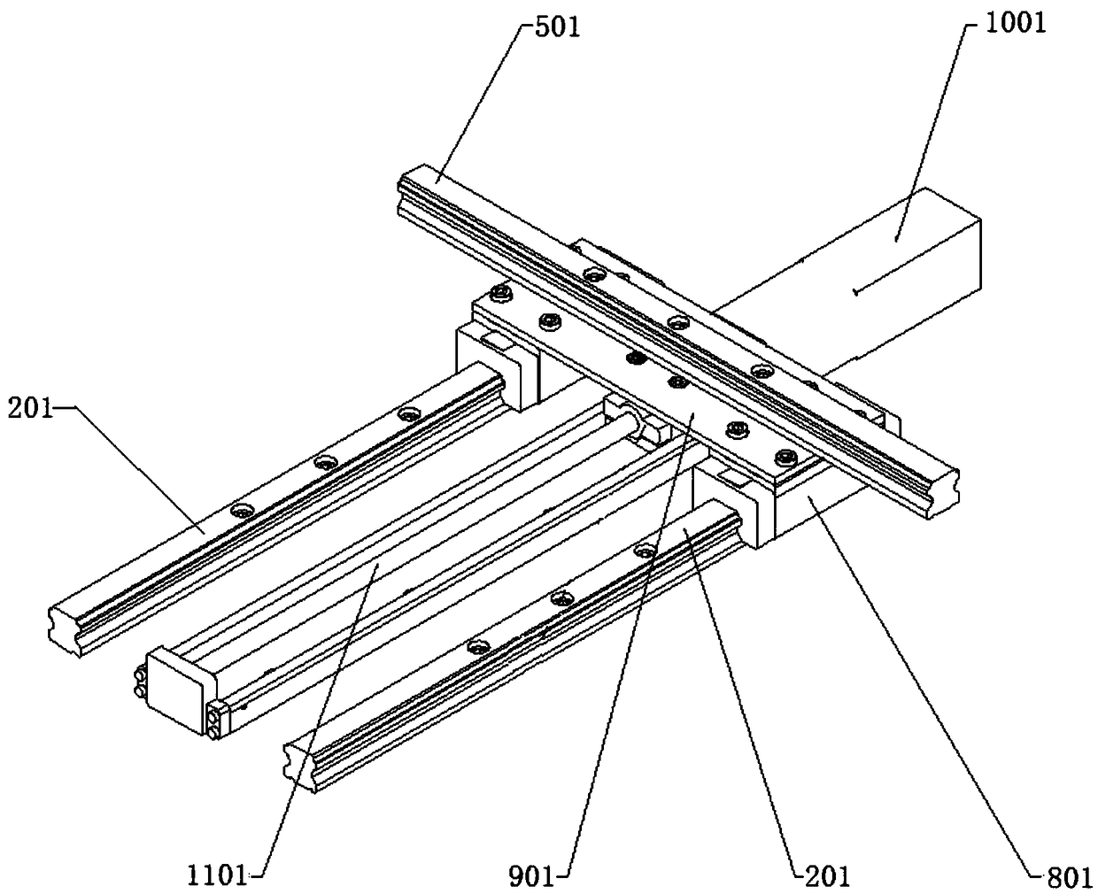 Novel wire harness contact injection molding strip transfer mechanism