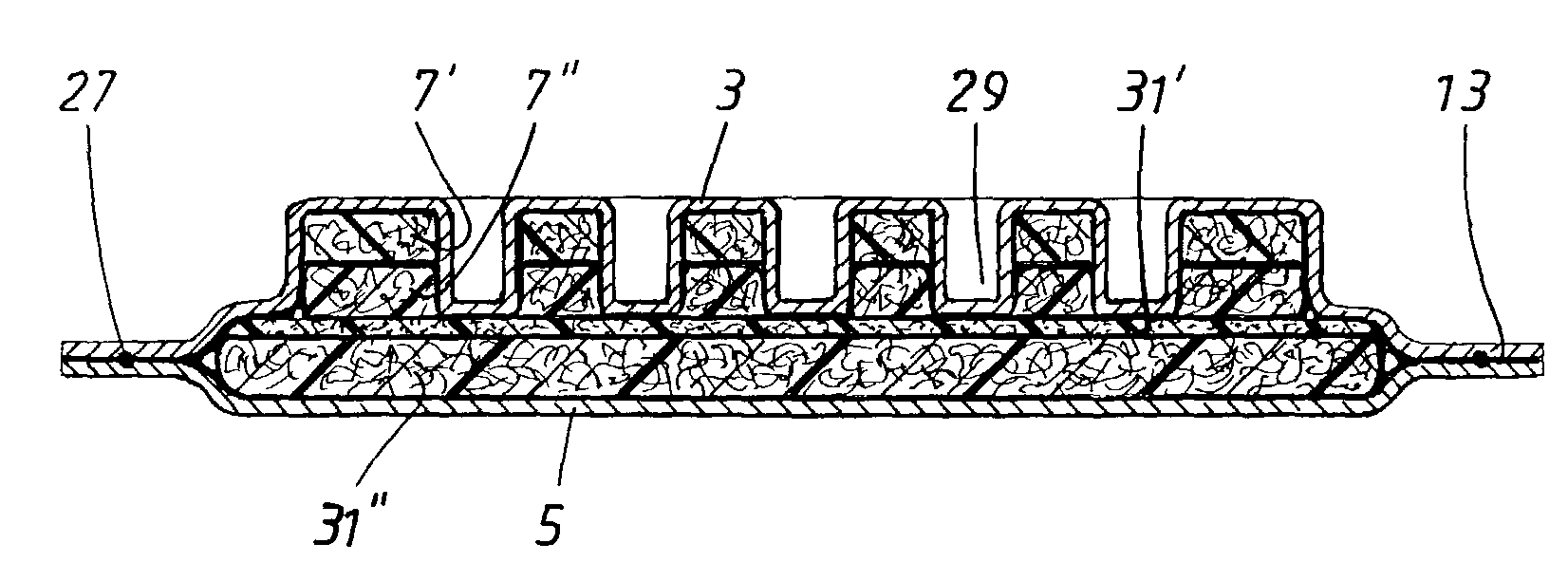 Absorbent article having openings in the absorbent body