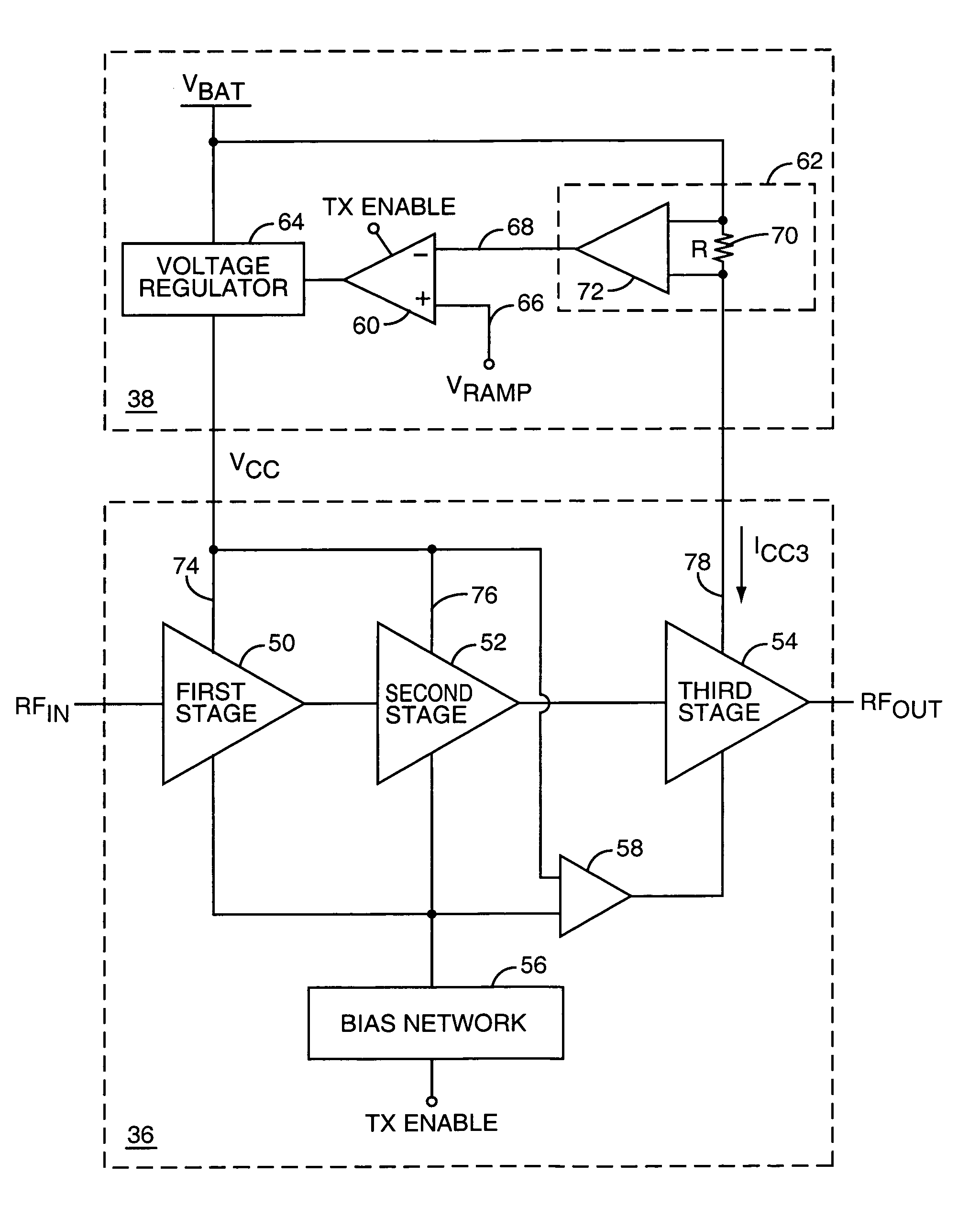 Power amplifier control technique for enhanced efficiency