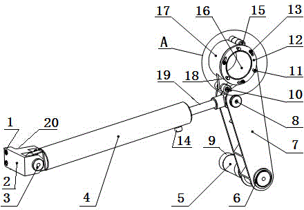 Mounting and dismounting device for oil material roller