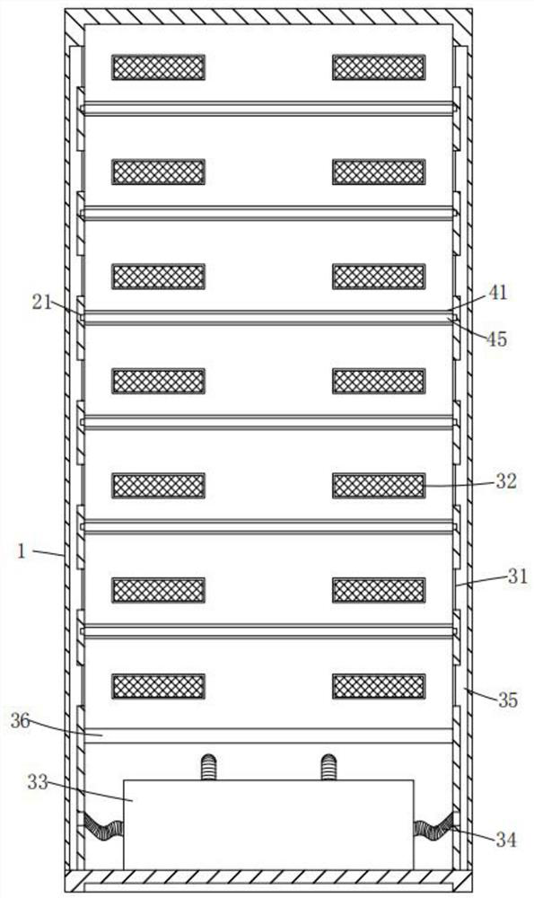 Chemical fertilizer stacking frame capable of preventing chemical fertilizer from being affected with damp