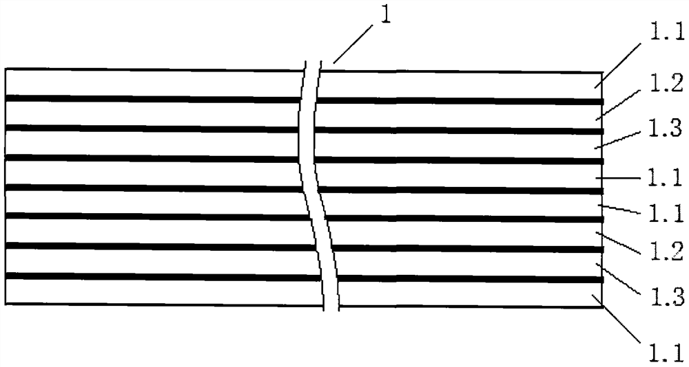 Folding airport emergency emergency construction composite material composite road panel and its manufacturing method