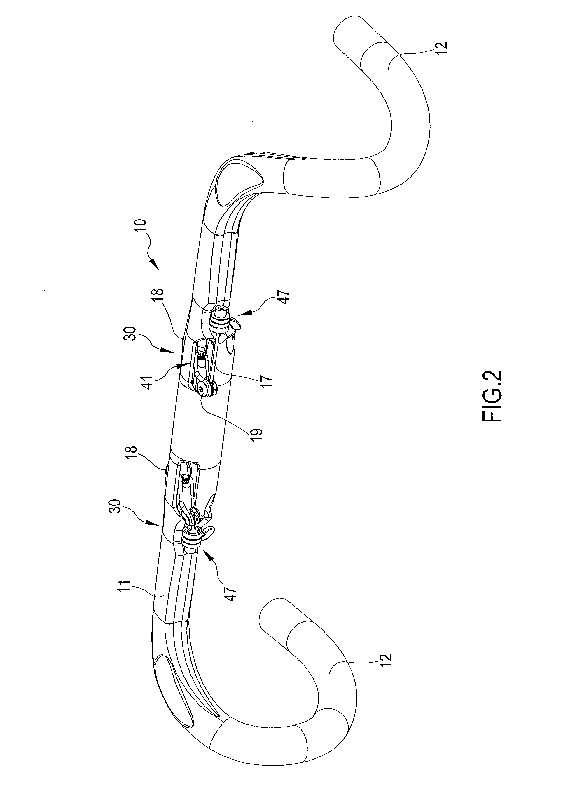 Bicycle handlebar assembly with integrated oleo-hydraulic controls