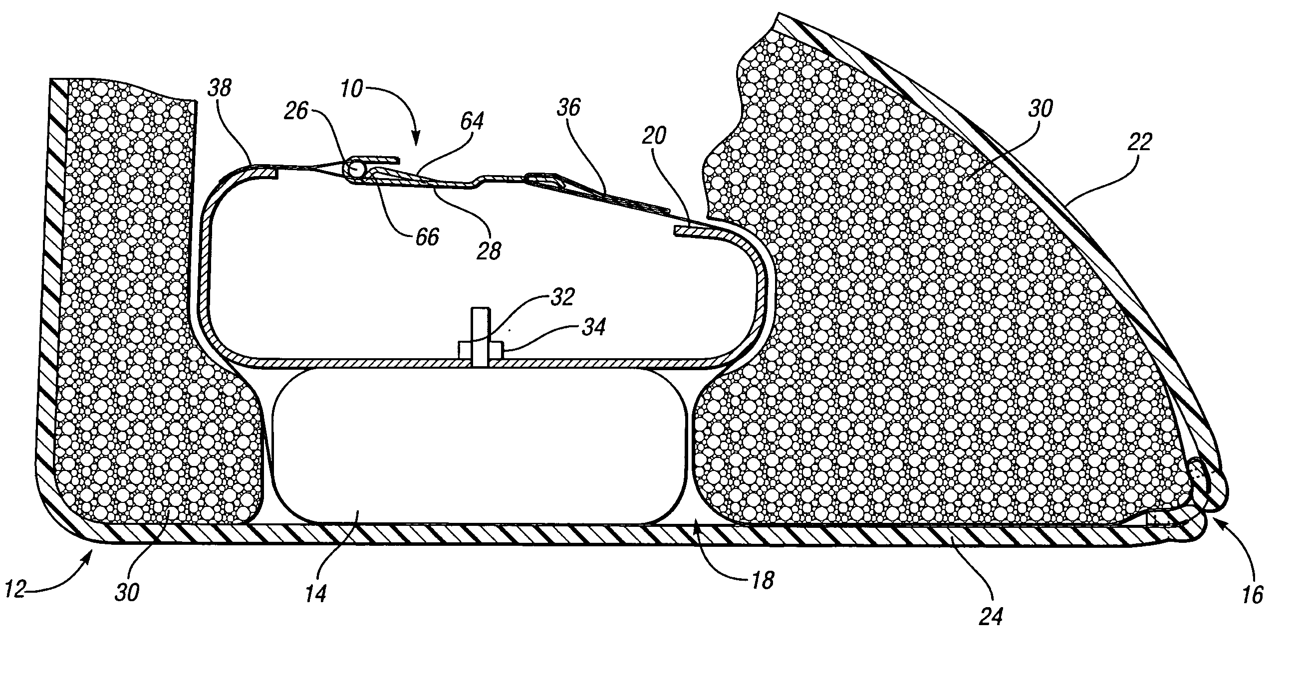 Side airbag connector assembly