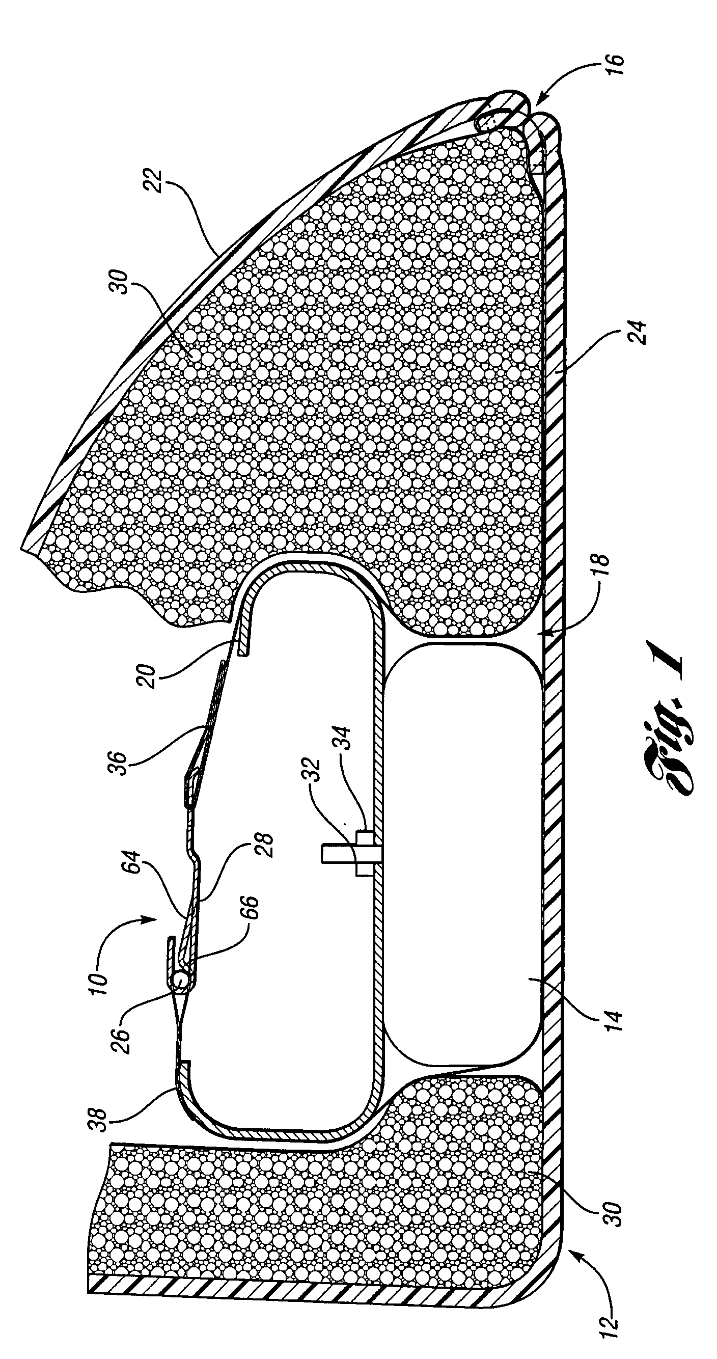 Side airbag connector assembly