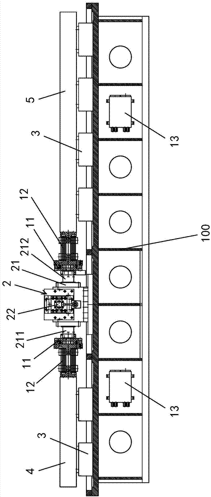 Tripping-type double-tabletop horizontal hydraulic vibration table