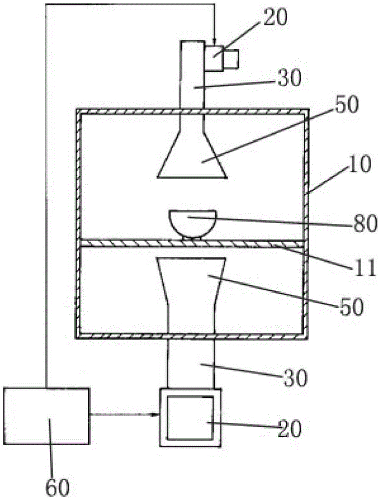 Microwave thawing device for frozen foods