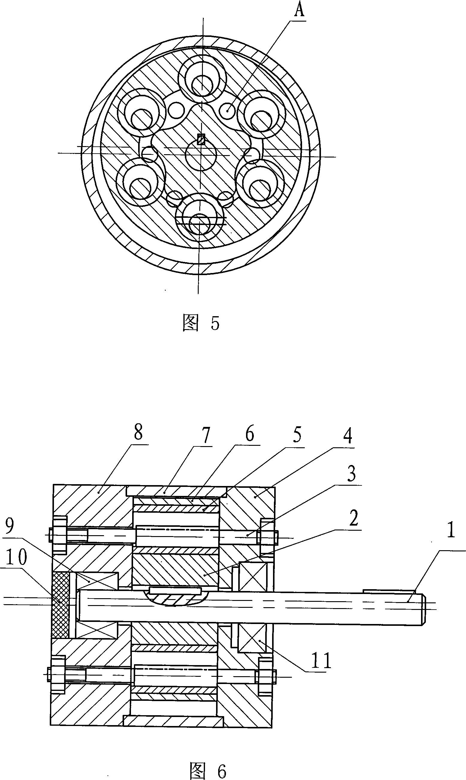 Pin-hole type cycloid rotor pump