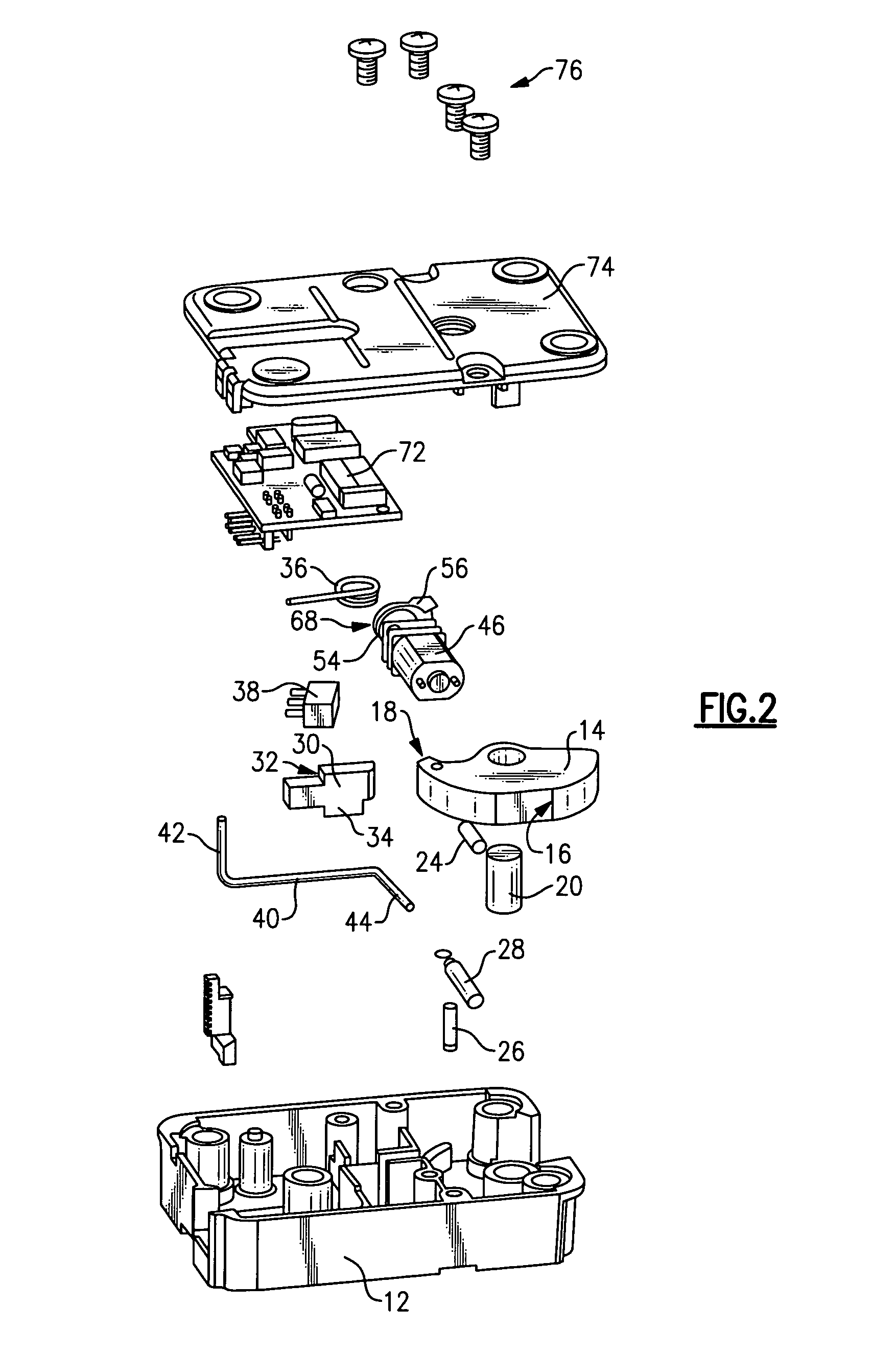 Motorized swing bolt lock