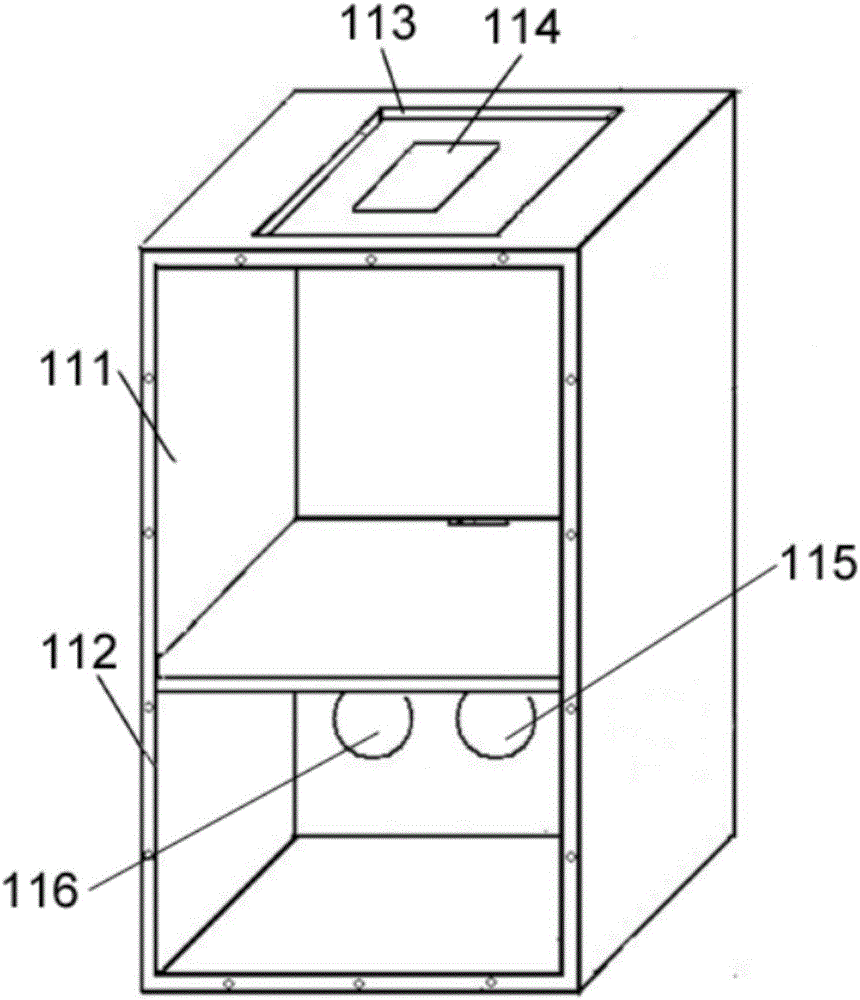 Portable ninhydrin fingerprint fumigation-display box