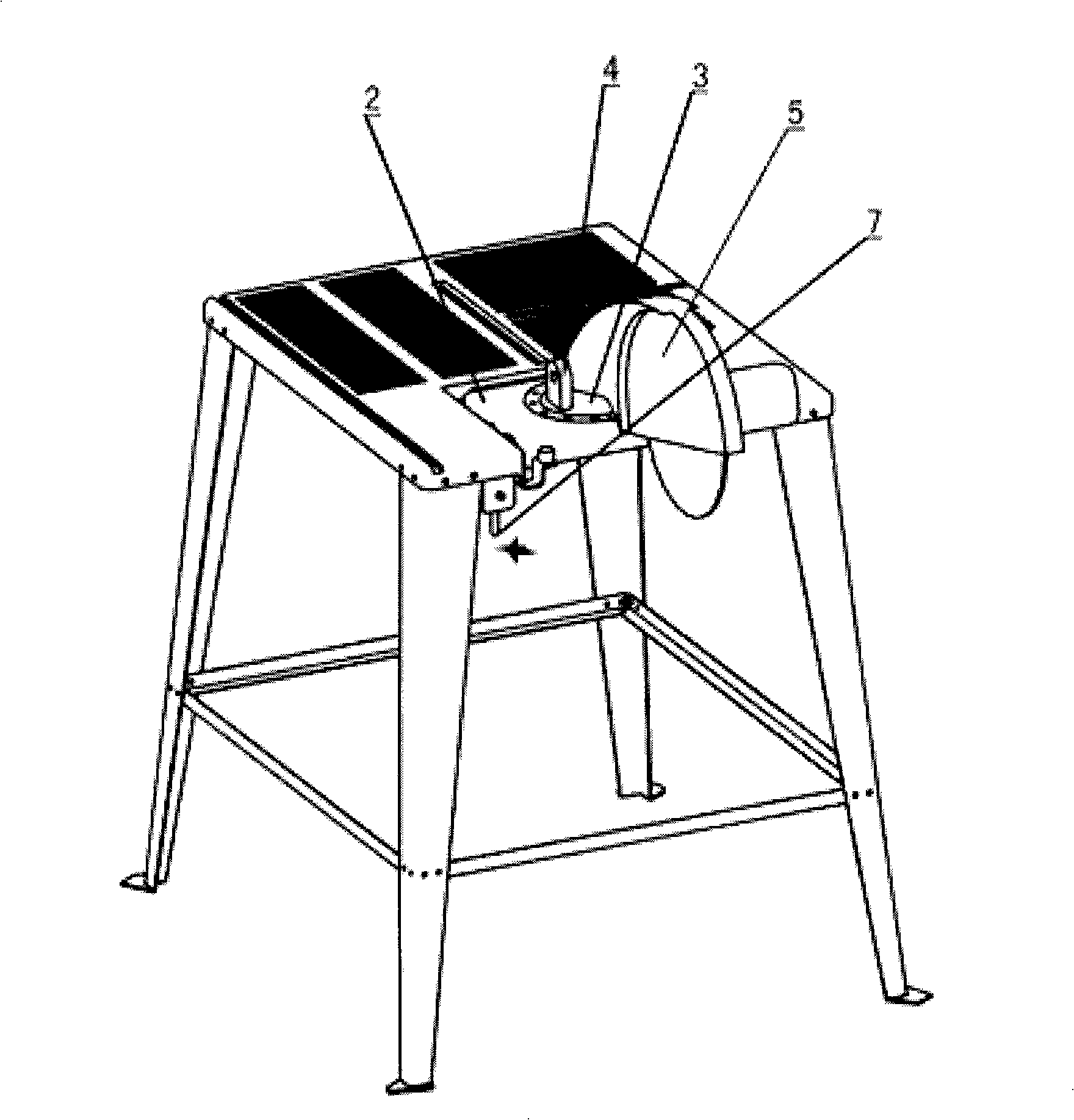 Combination bench saw head overturn structure