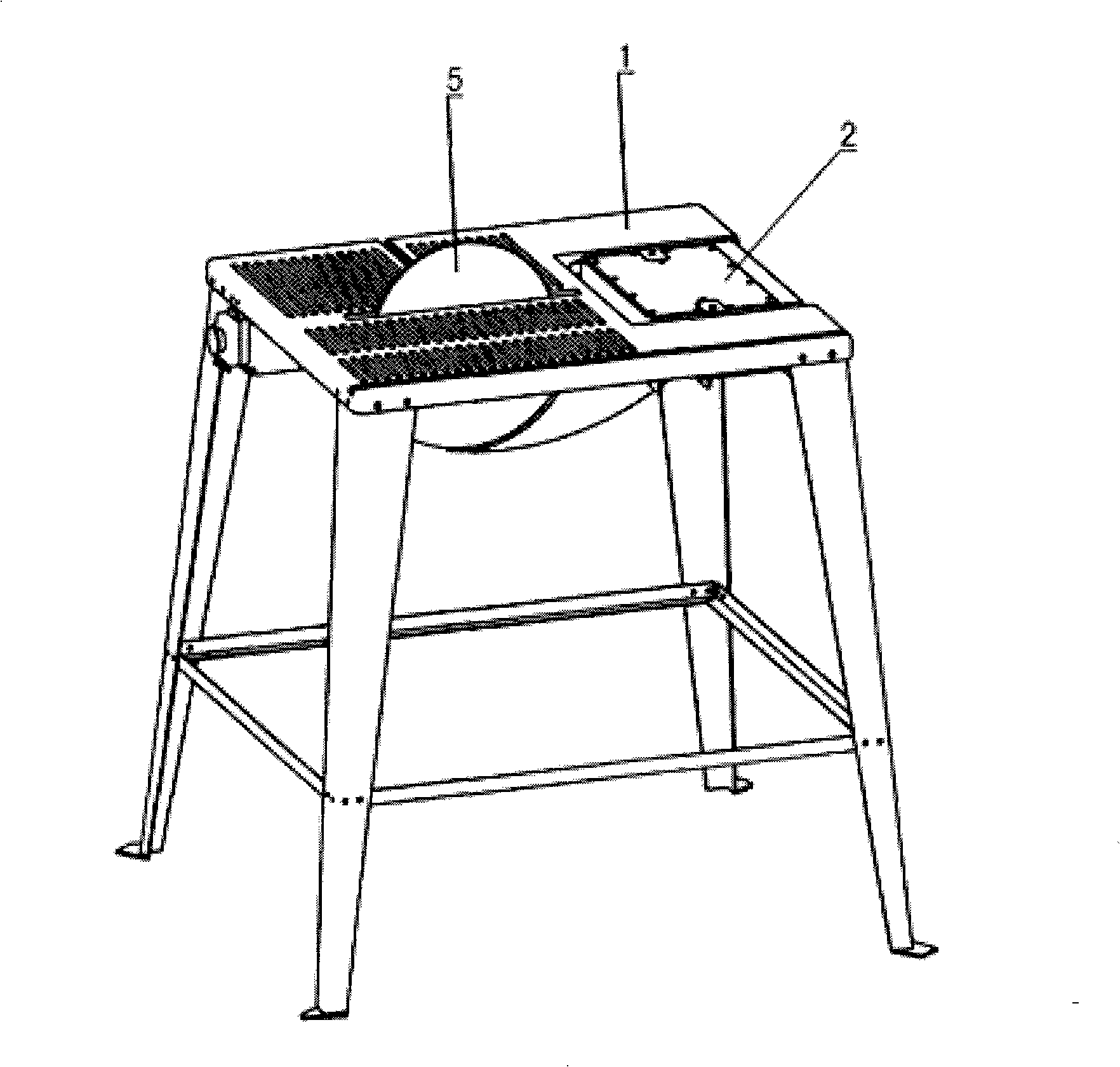 Combination bench saw head overturn structure