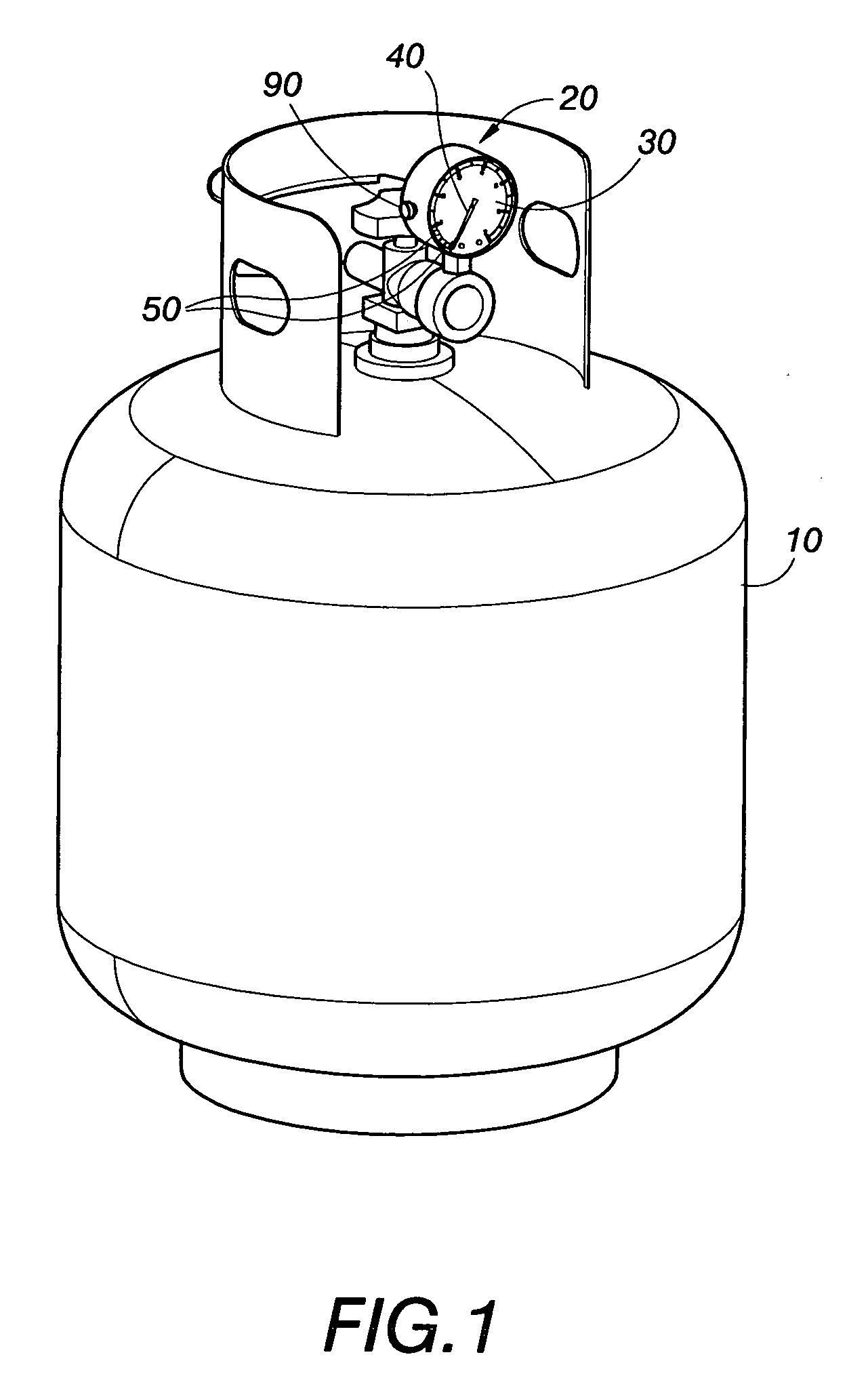 Warning device for a gas cylinder