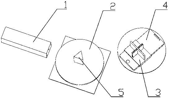 Prism refractive index measuring device and method based on mobile phone APP