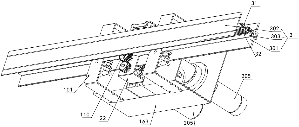 Moving robot comprising horizontal moving part