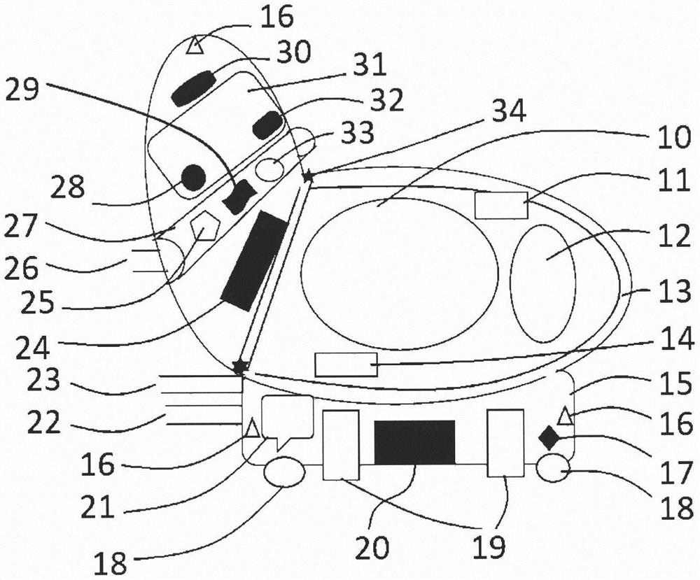 Closestool type urine and excrement detection robot and internet-of-things system thereof