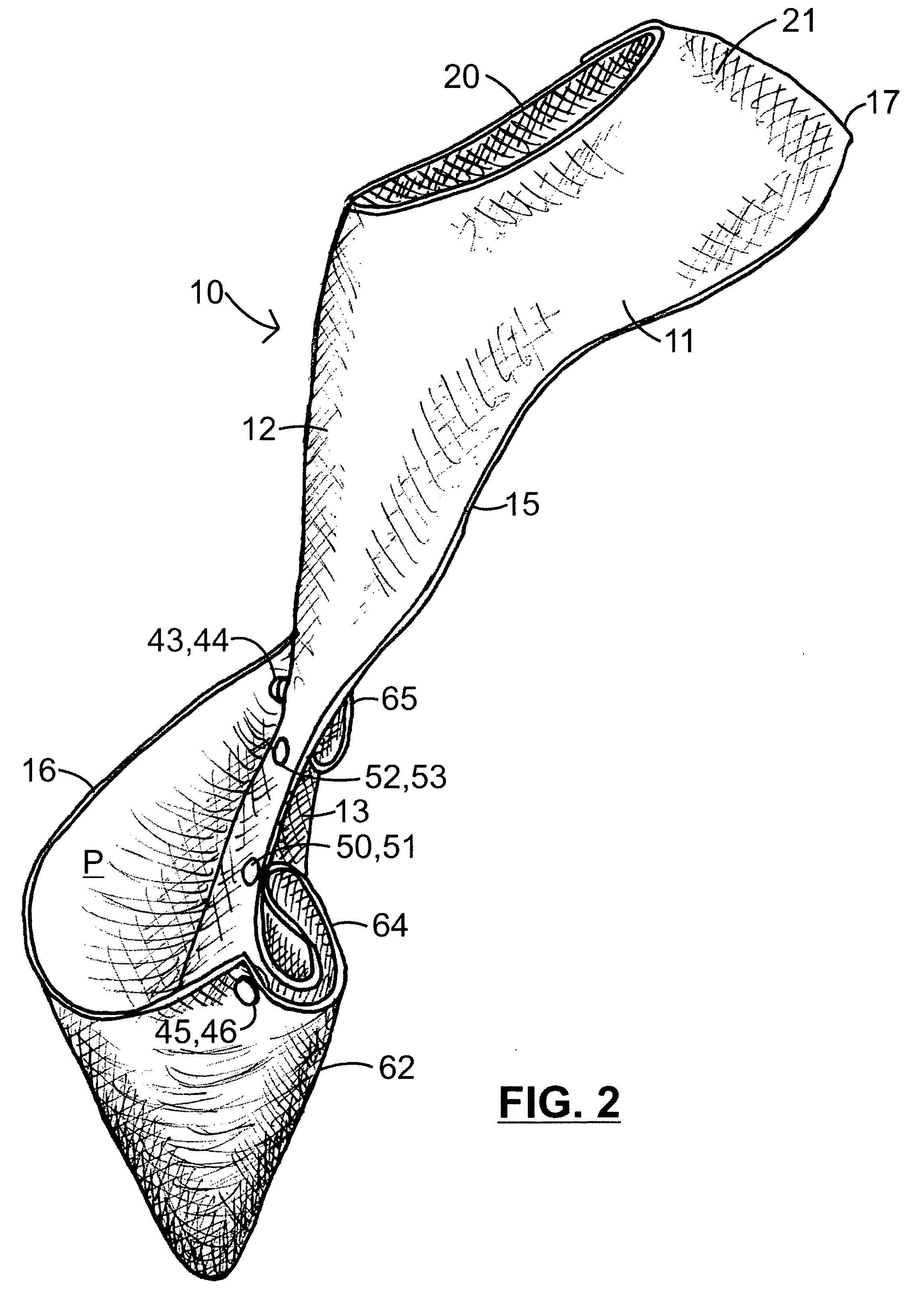 Bib with an improved pocket