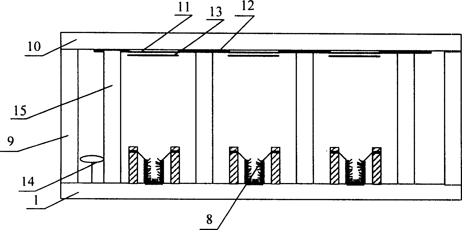 Panel display having integrated vertical groove type cathode structure and its manufacturing technology