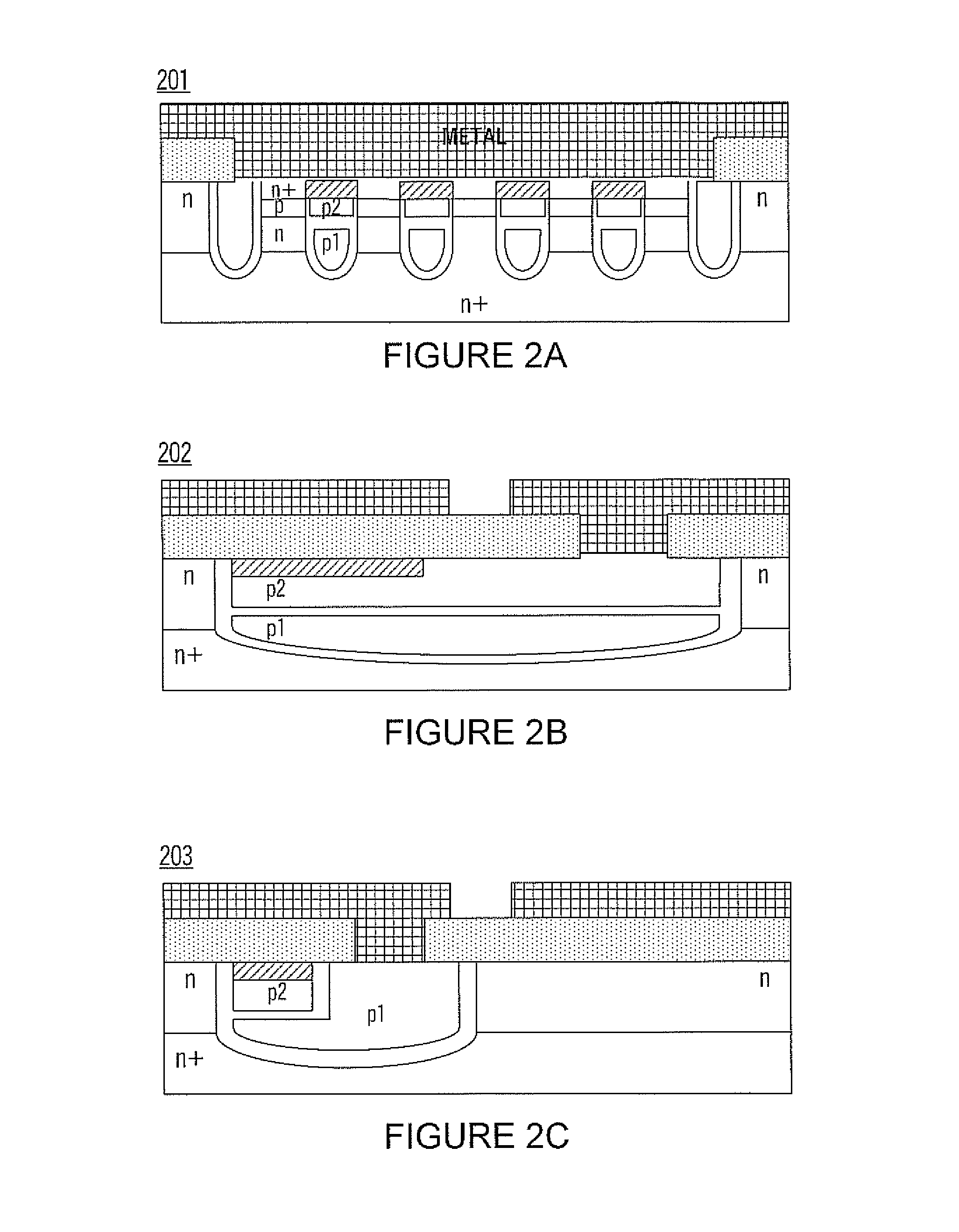 Structures of and methods of fabricating split gate MIS devices