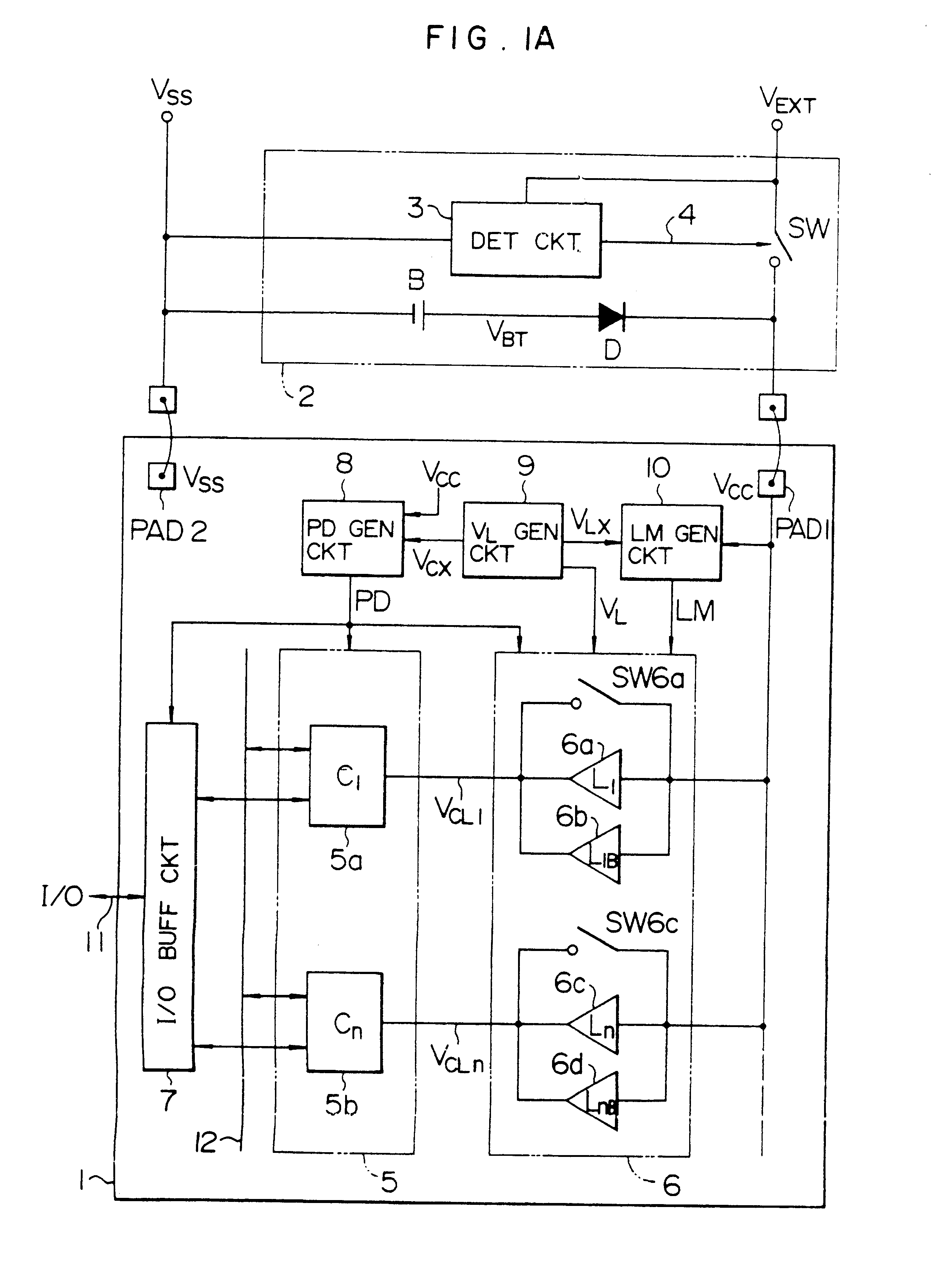 Large scale integrated circuit with sense amplifier circuits for low voltage operation