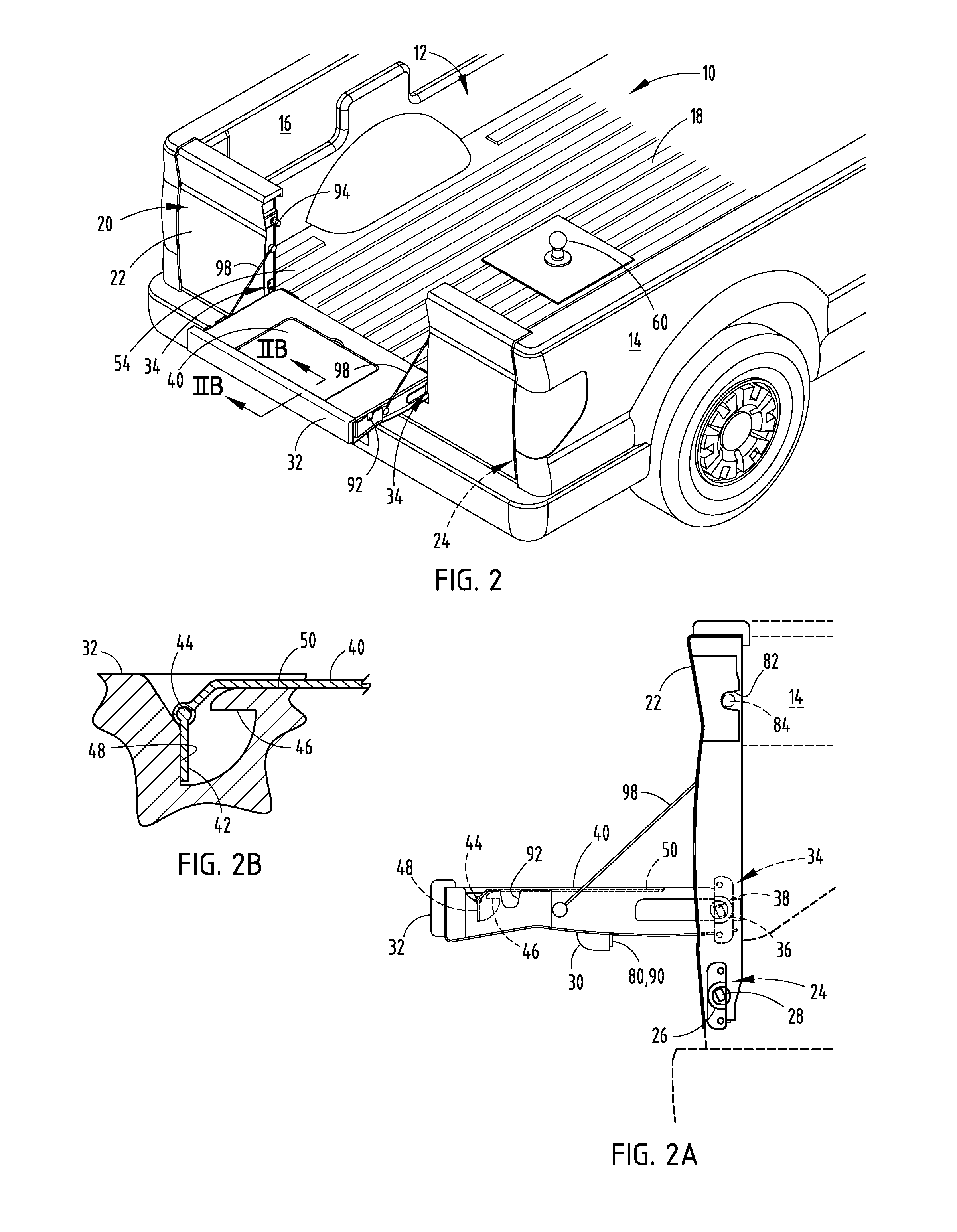 Vehicle tailgate having pivoting secondary tailgate therein