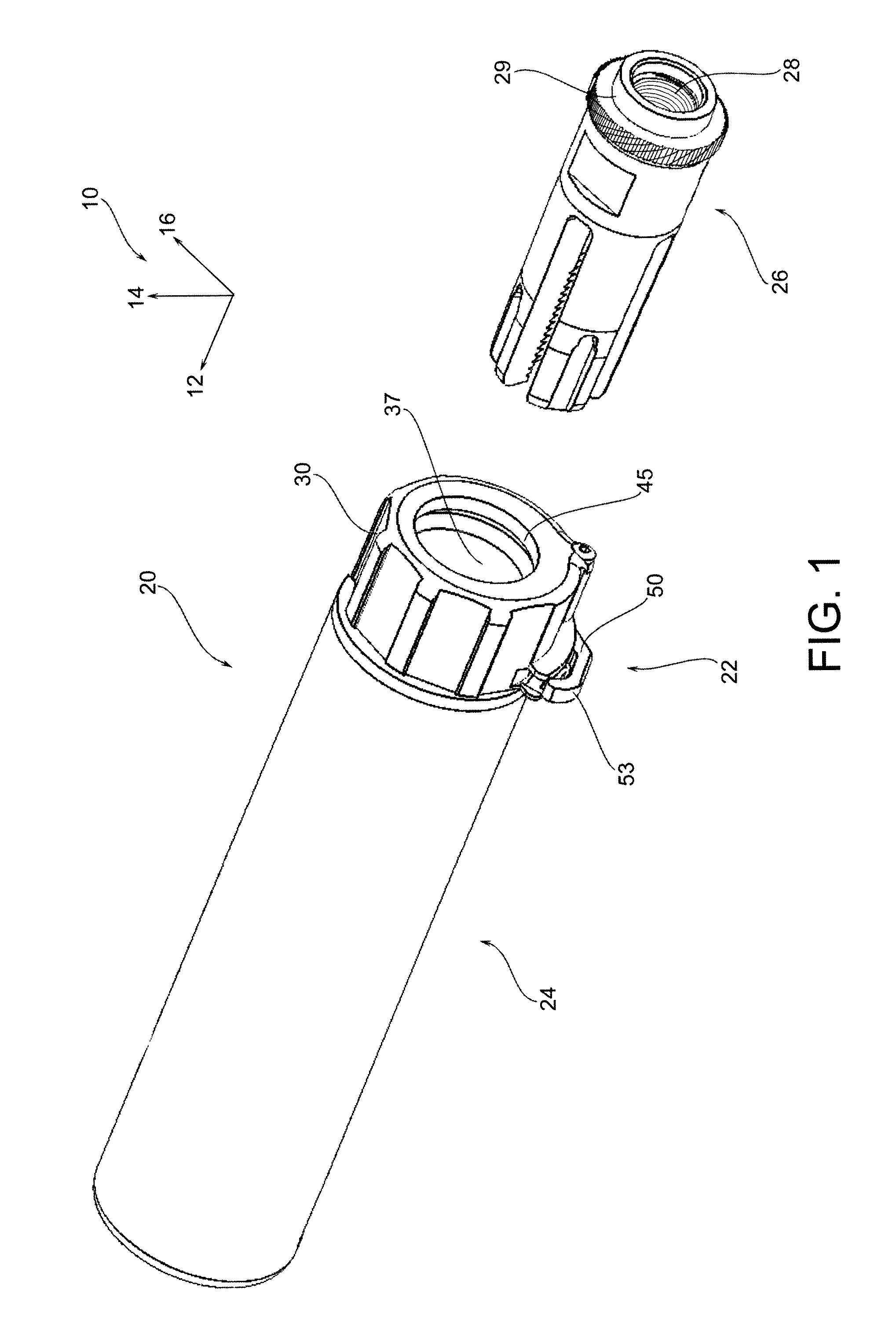 Firearm attachment locking system