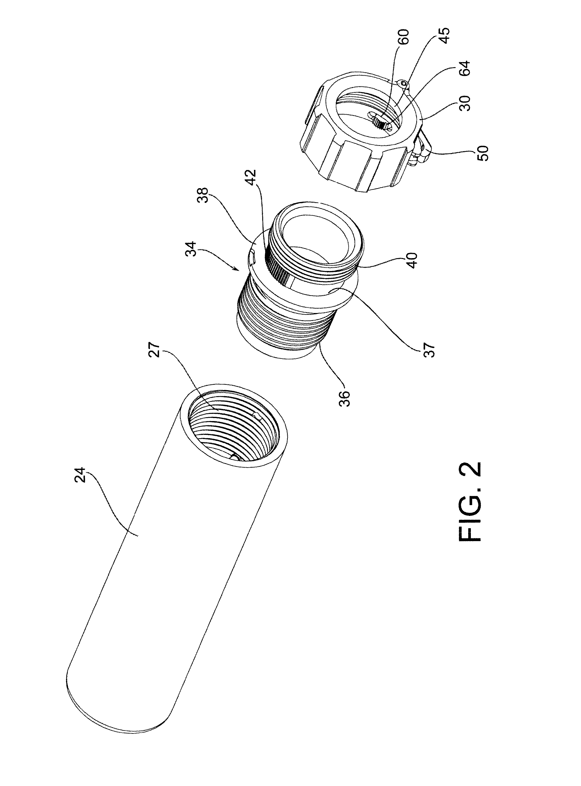 Firearm attachment locking system