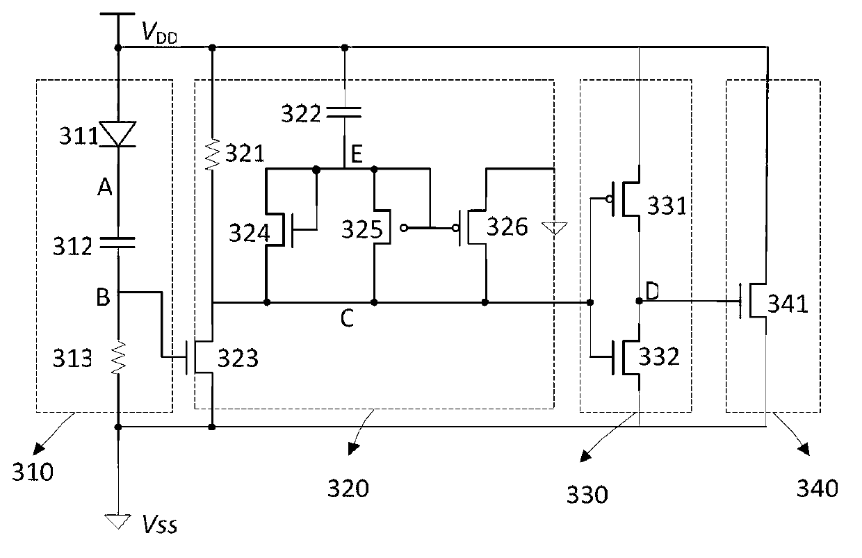 Power clamping electrostatic discharge protection circuit