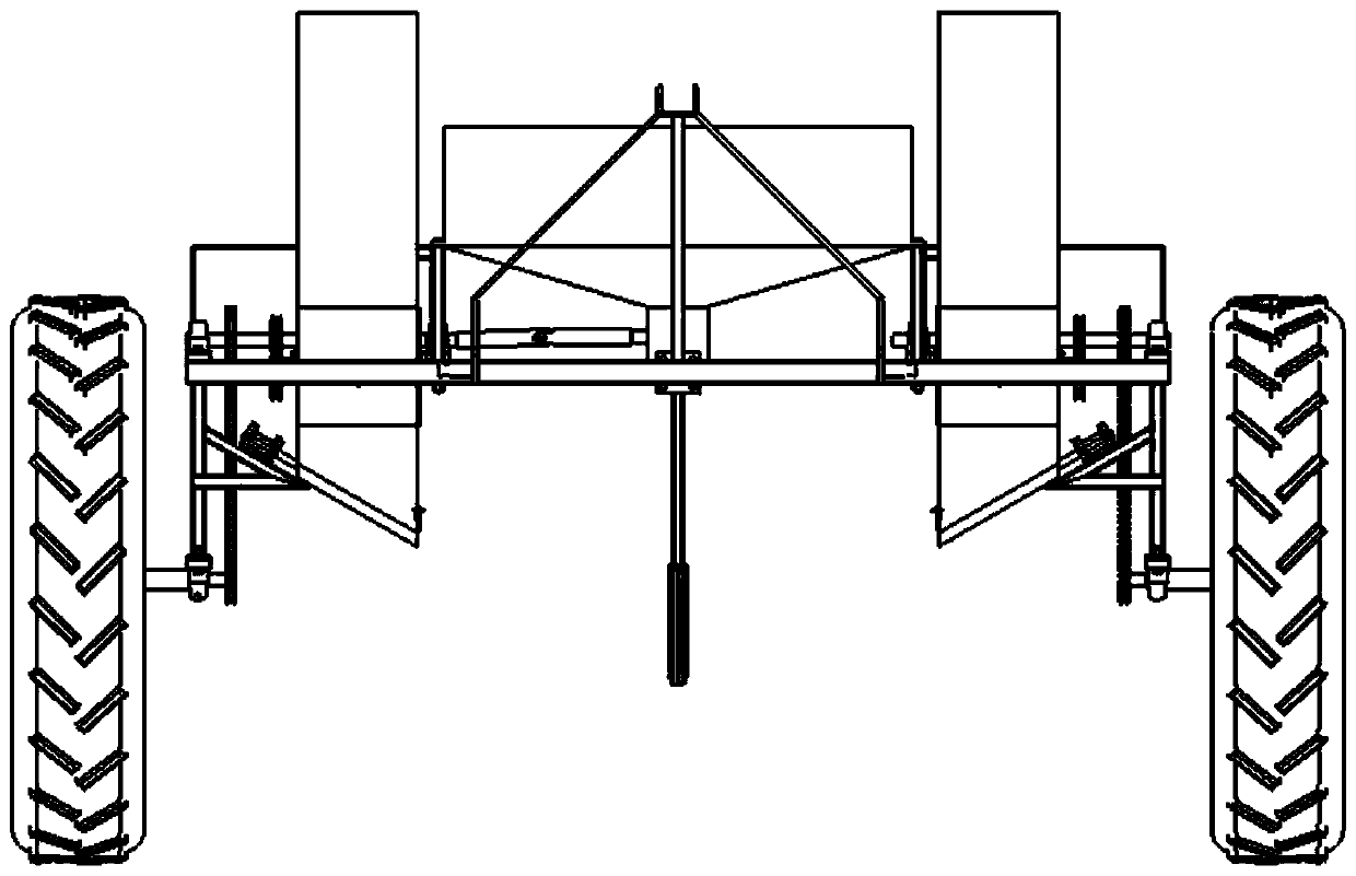 A pneumatic impact type inclined transplanting cassava planter