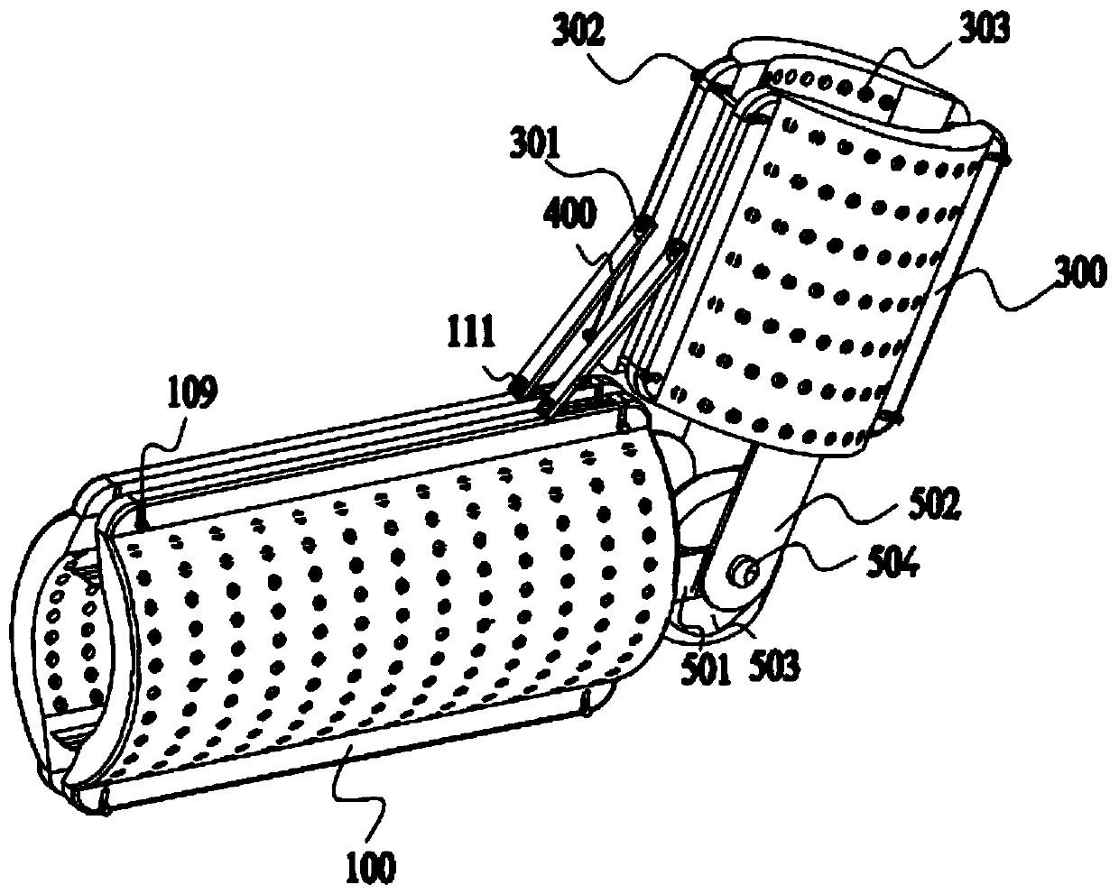 Fixing and straightening device for forearm fracture and application method of fixing and straightening device