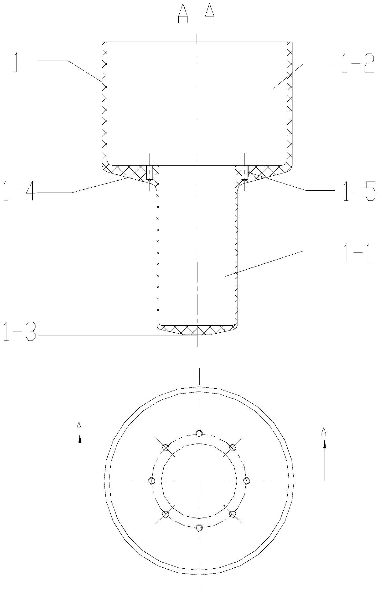 Pre-buried warhead fuze chamber and charging method