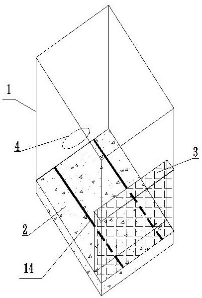 An assembled recyclable rectangular working well integrated with sliding back against the wall and its construction method