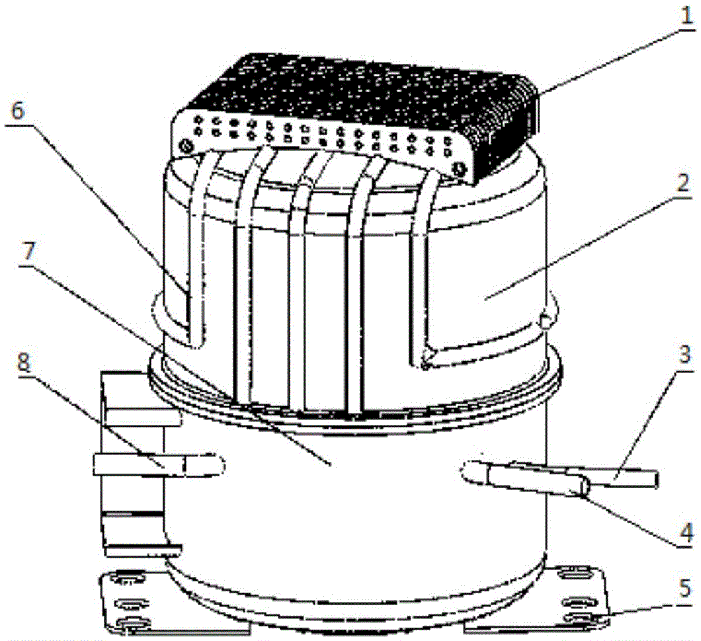 Device for enhancing heat dissipation performance of freezer compressor shell