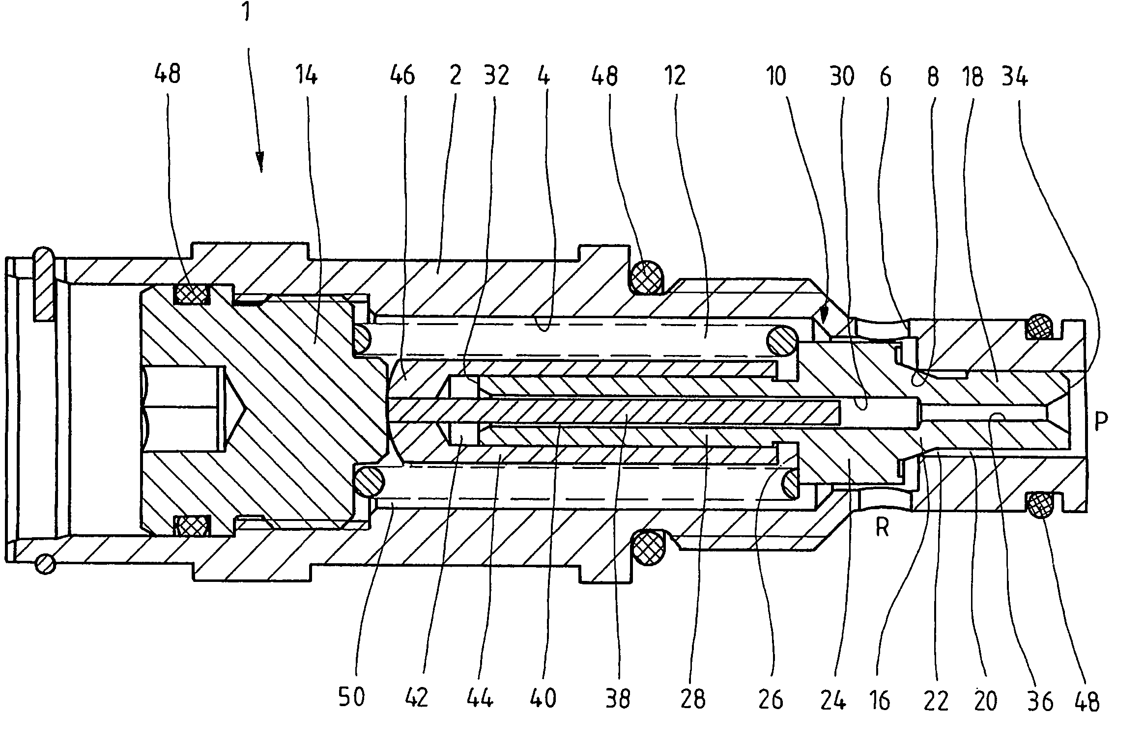 Pressure limiting valve