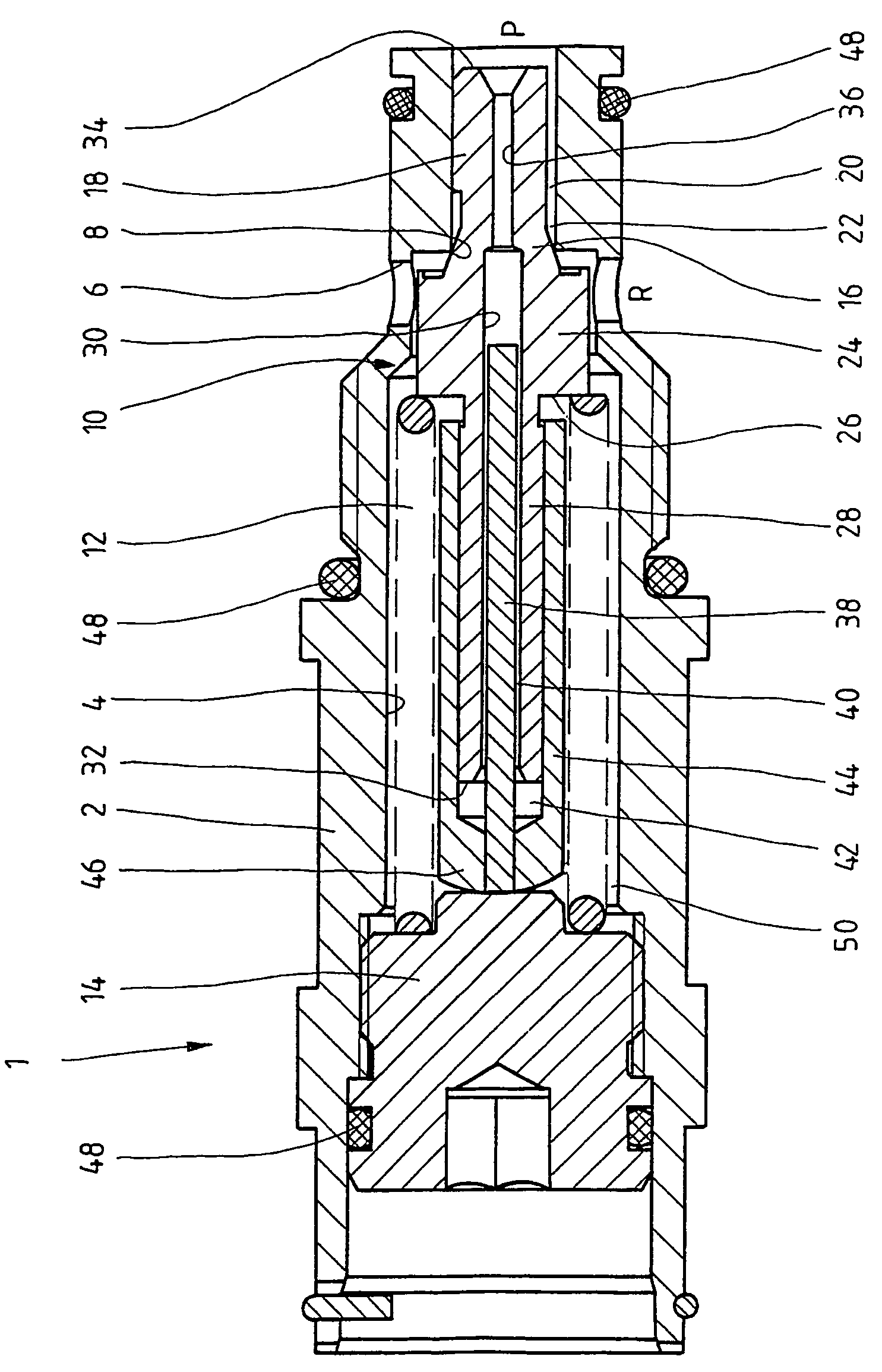 Pressure limiting valve