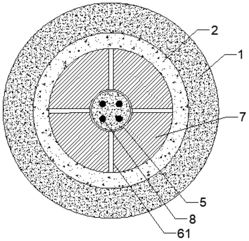 Stiff composite pile body anchor rod device and construction technology