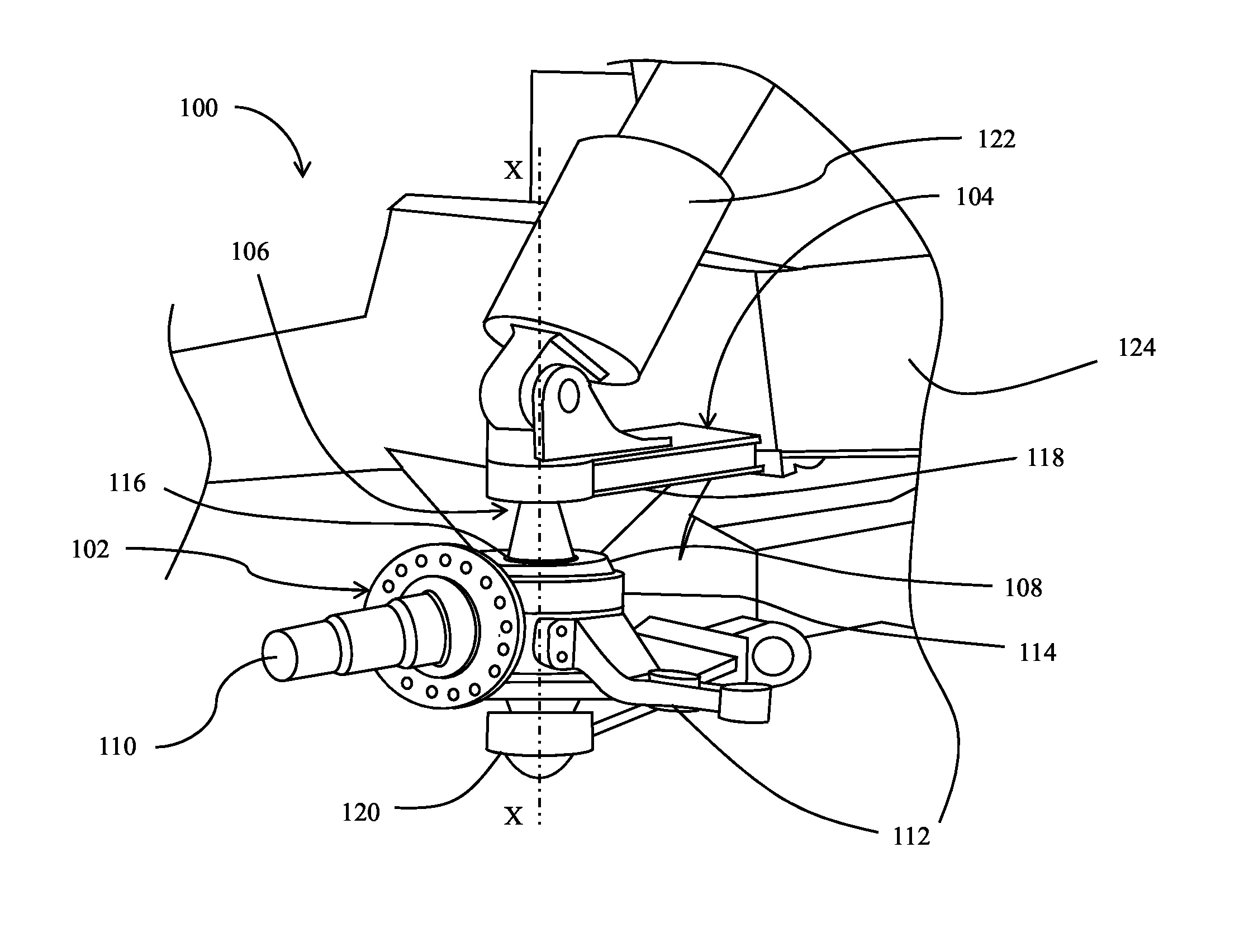 Kingpin assembly for steering and suspension linkage assembly