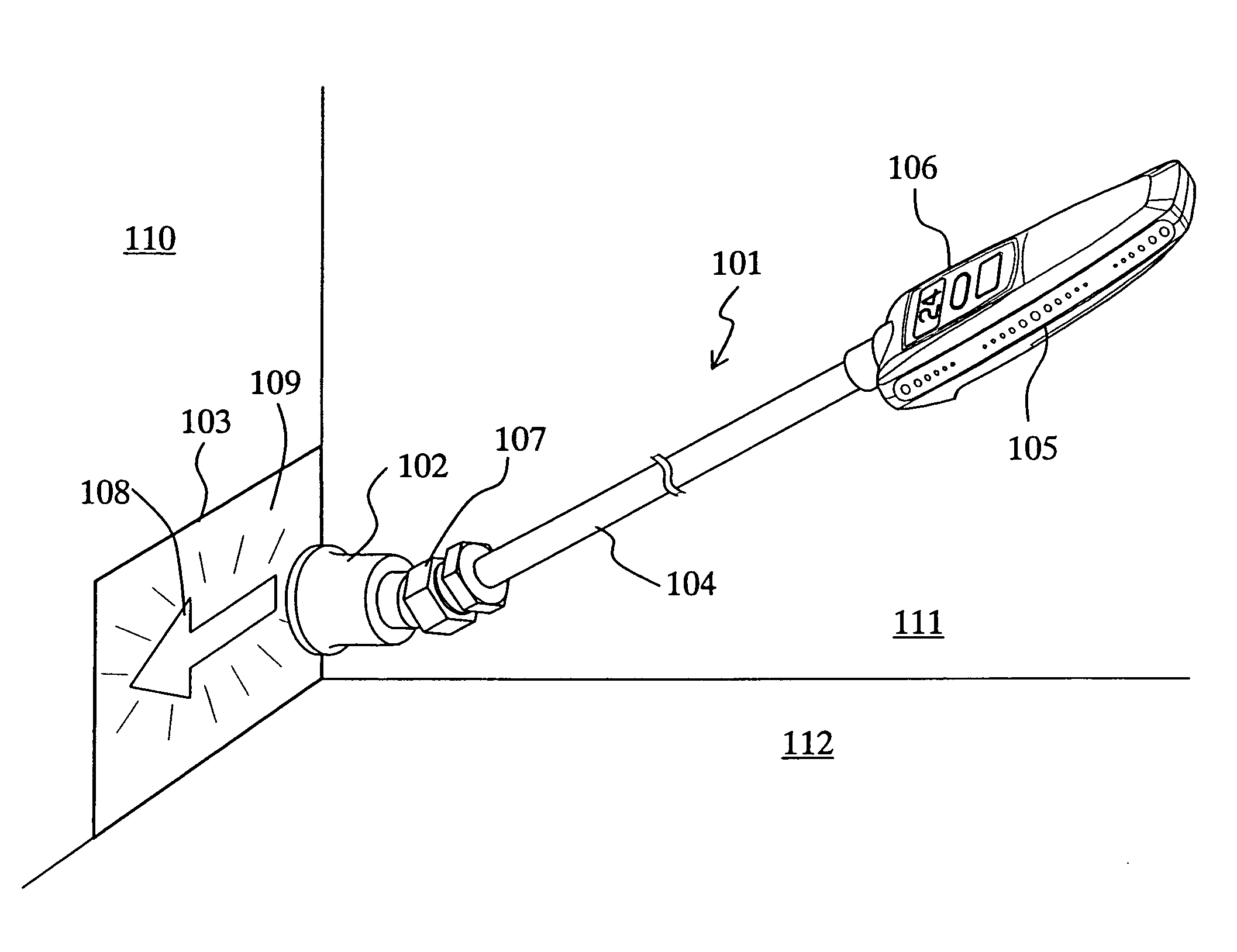 Stored light intensity measurement device