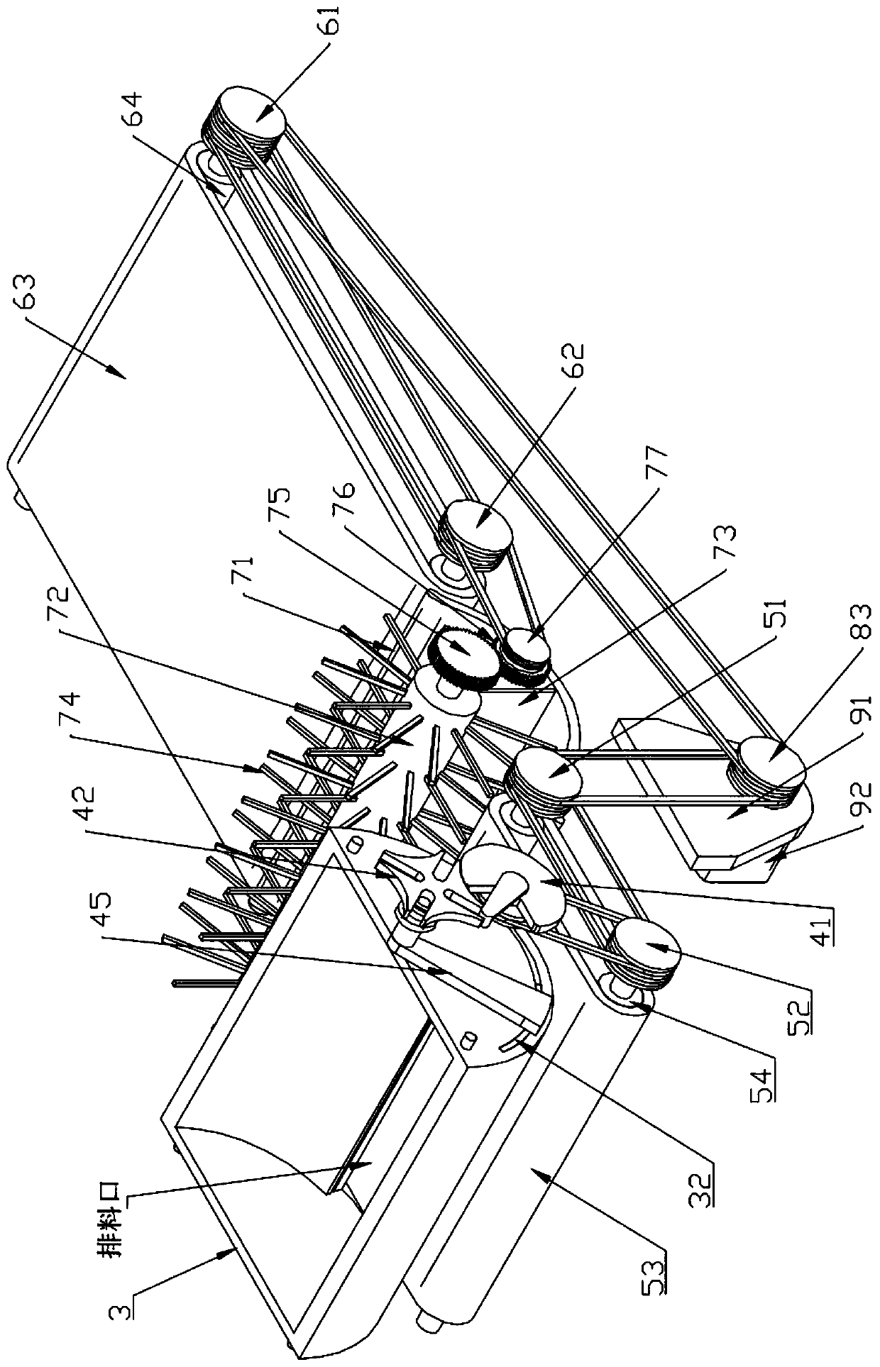 Straw stirring and drying device