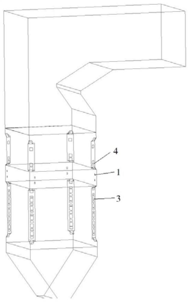 Near-water-cooling-wall fly ash anti-slagging system and method for corner tangential boiler